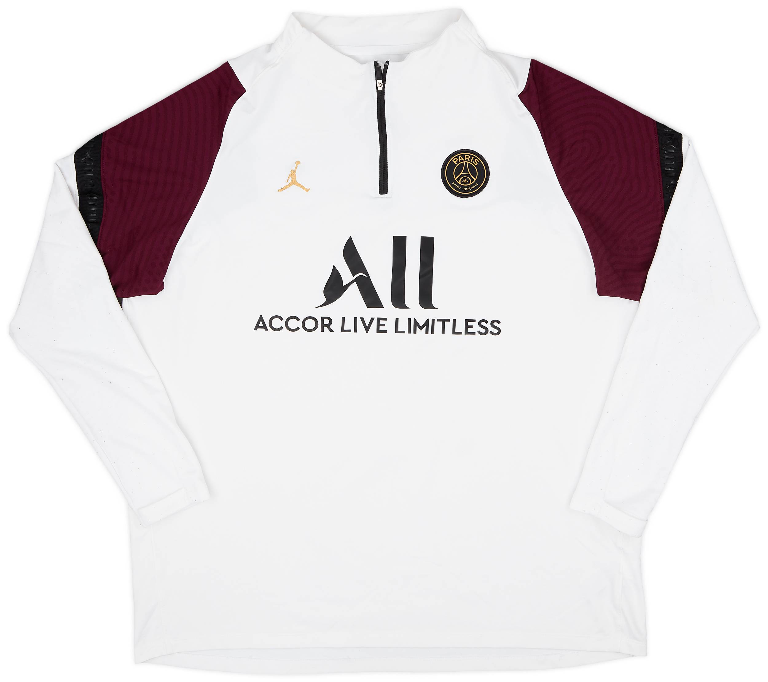 2020-21 Paris Saint-Germain Jordan 1/4 Zip Training Top - 8/10 - (XXL)