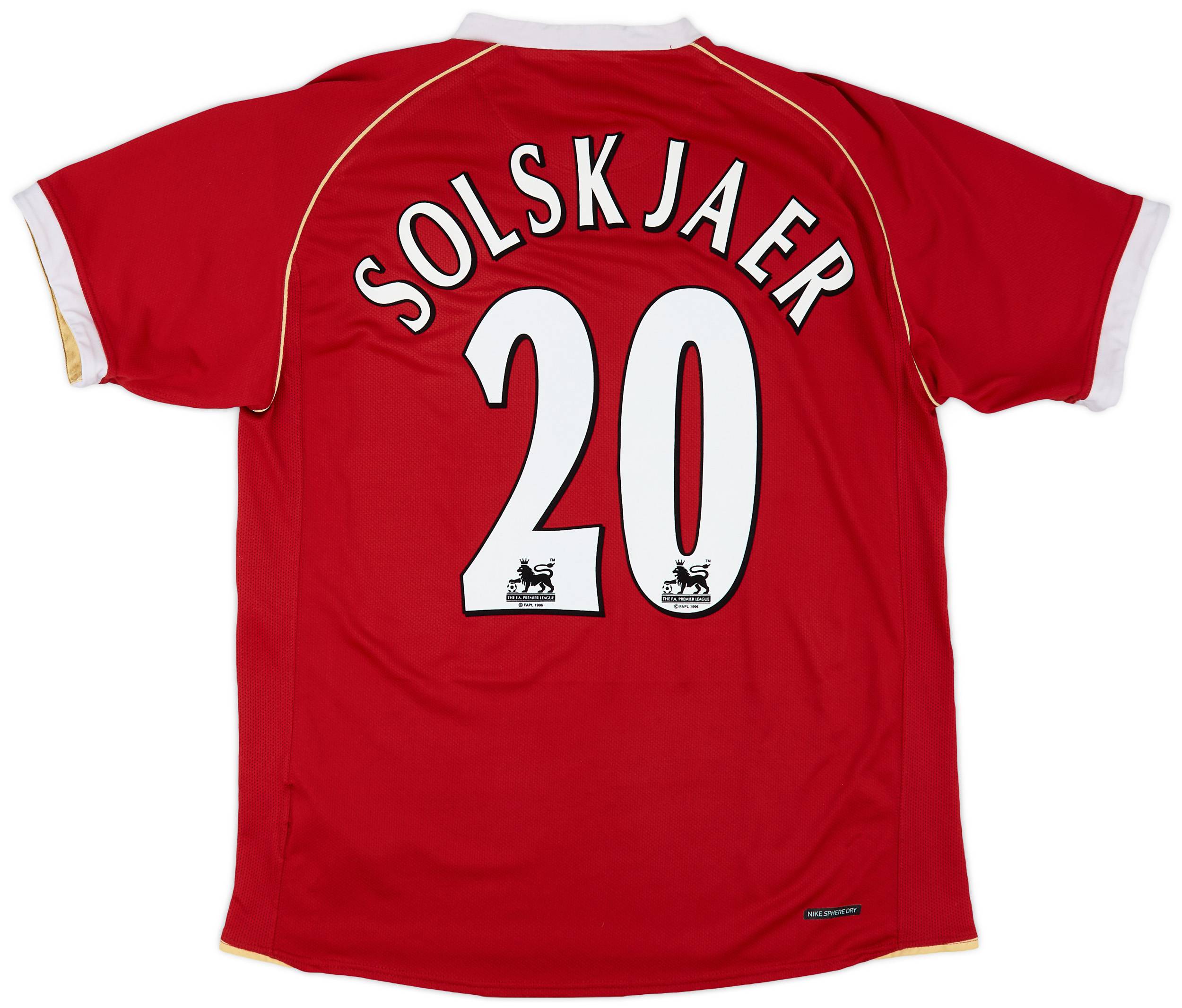 2006-07 Manchester United Home Shirt Solskjaer #20 - 7/10 - (L)
