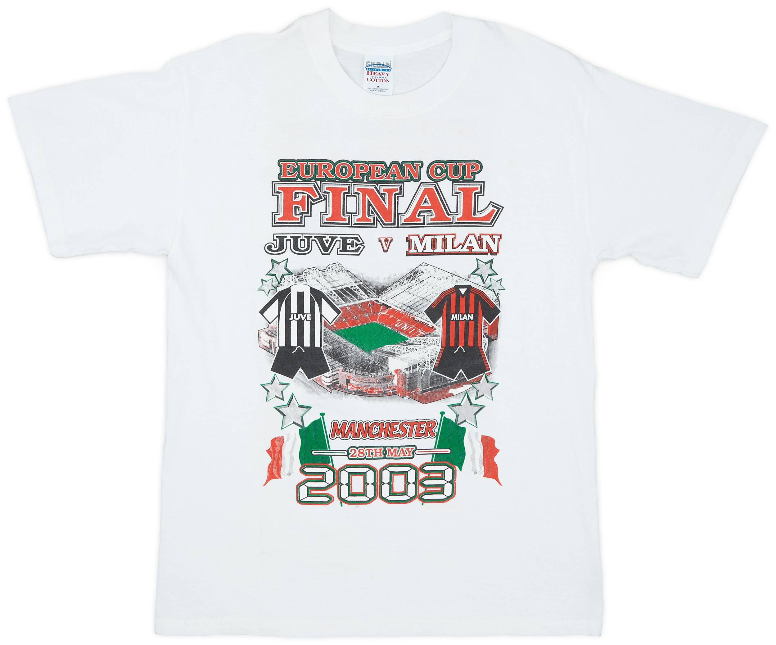 2003 Juventus v AC Milan Champions League Final Graphic Tee - 6/10 - (M)