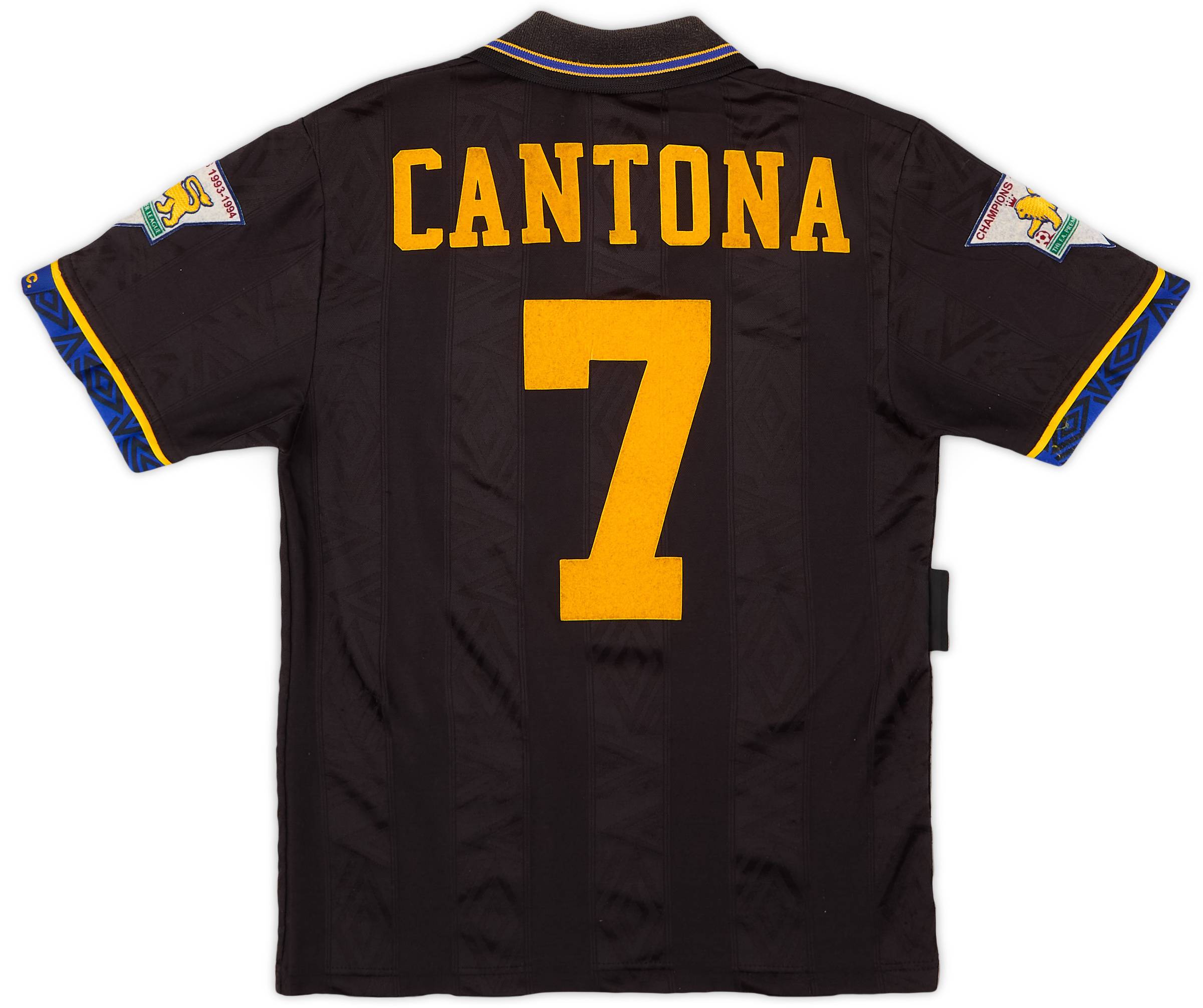 【93/95 Awayモデル】E・カントナ ＃７ マンチェスターユナイテッド 1993-95 Manchester United Away Shirt Cantona #7 - 7/10 - (L