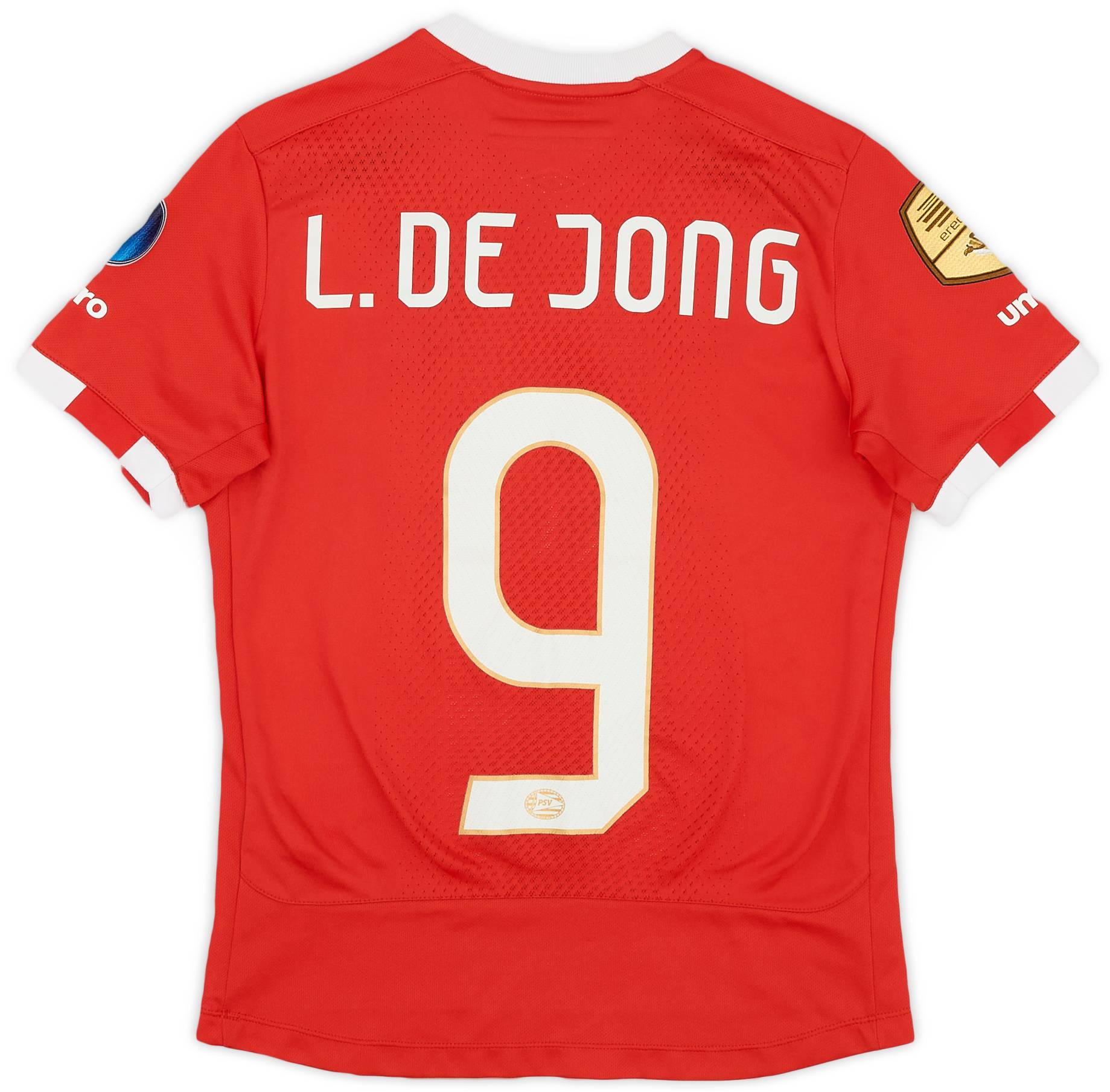 2018-19 PSV Home Shirt L. De Jong #9 - 7/10 - (M.Boys)
