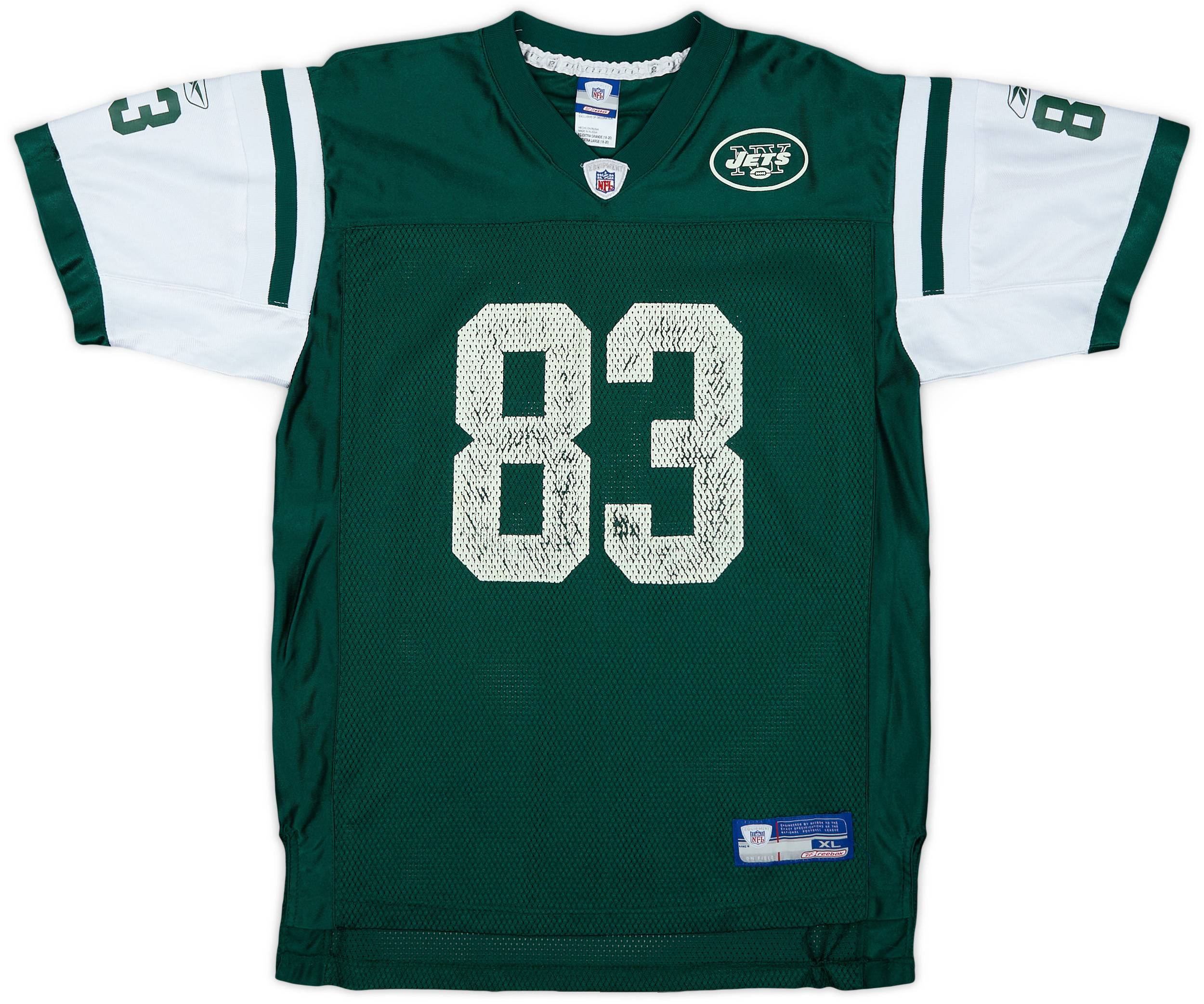 2002-04 New York Jets Moss #83 Reebok On Field Home Jersey - 5/10 - (XL.Boys)