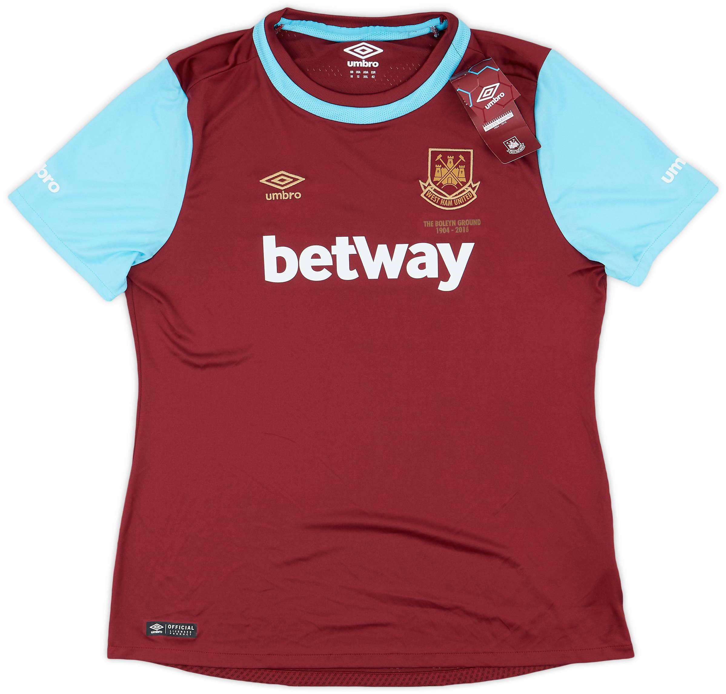 2015-16 West Ham 'Boleyn' Home Shirt (Women's L)