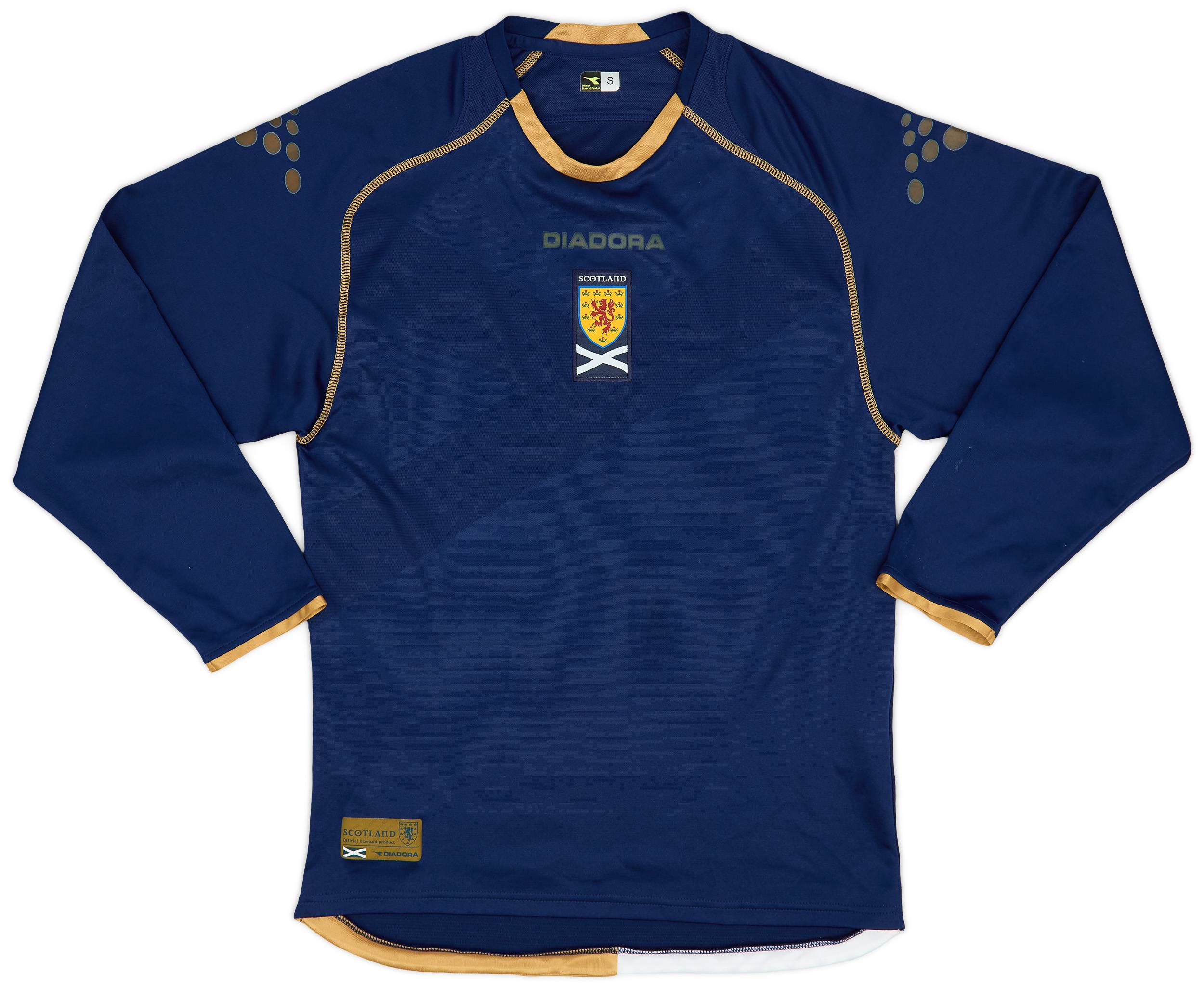 2007-08 Scotland Home L/S Shirt - 8/10 - (S)