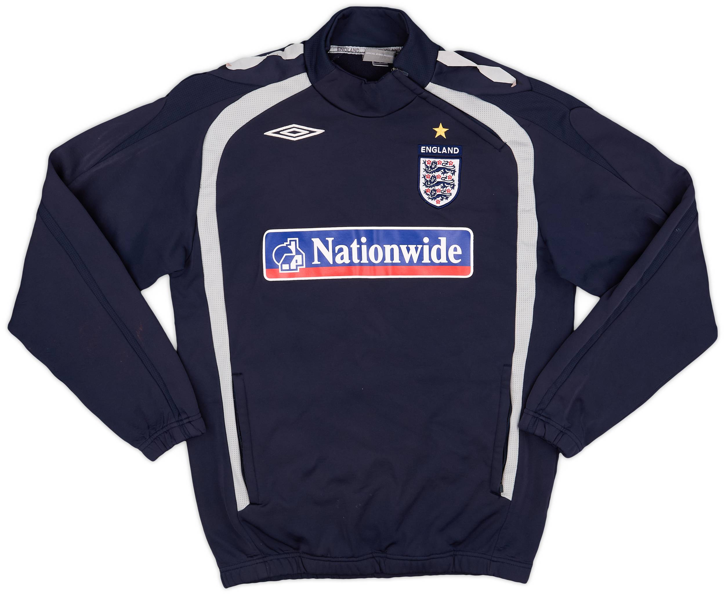 2007-09 England Umbro 1/4 Zip Drill Top - 5/10 - (M)