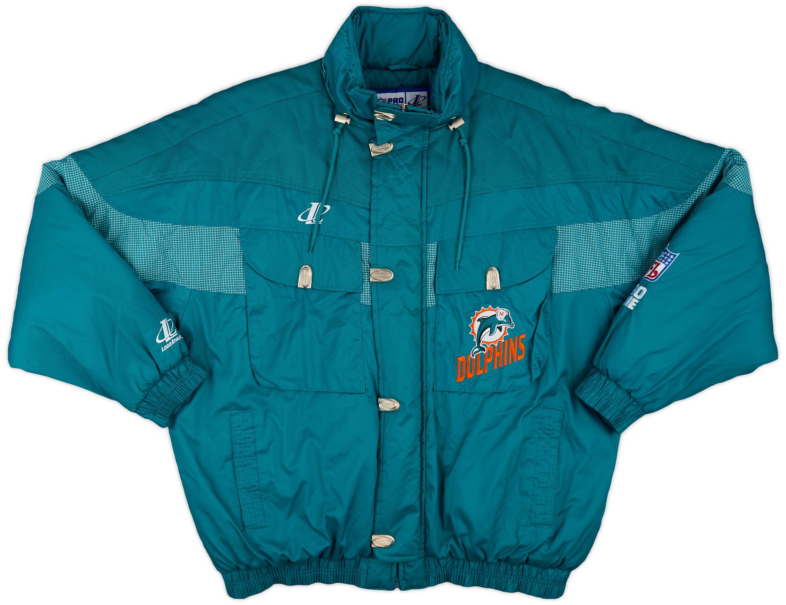 1990s Miami Dolphins Logo Athletic Rain Coat - 9/10 - (XL)