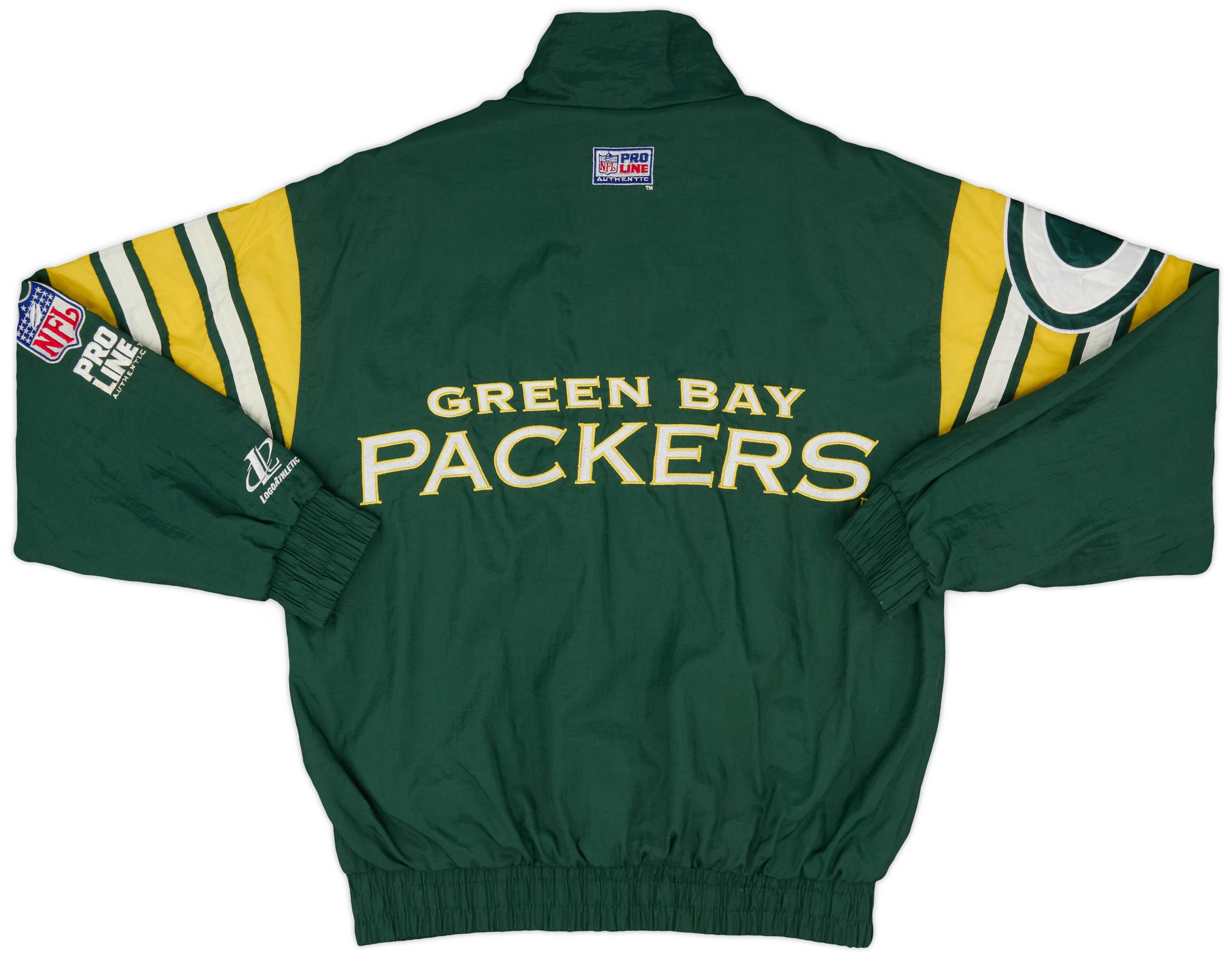 00s LogoAthletic製Green Bay Packers ジャケット 1990s Green Bay Packers Logo Athletic Windbreaker Jacket - 9