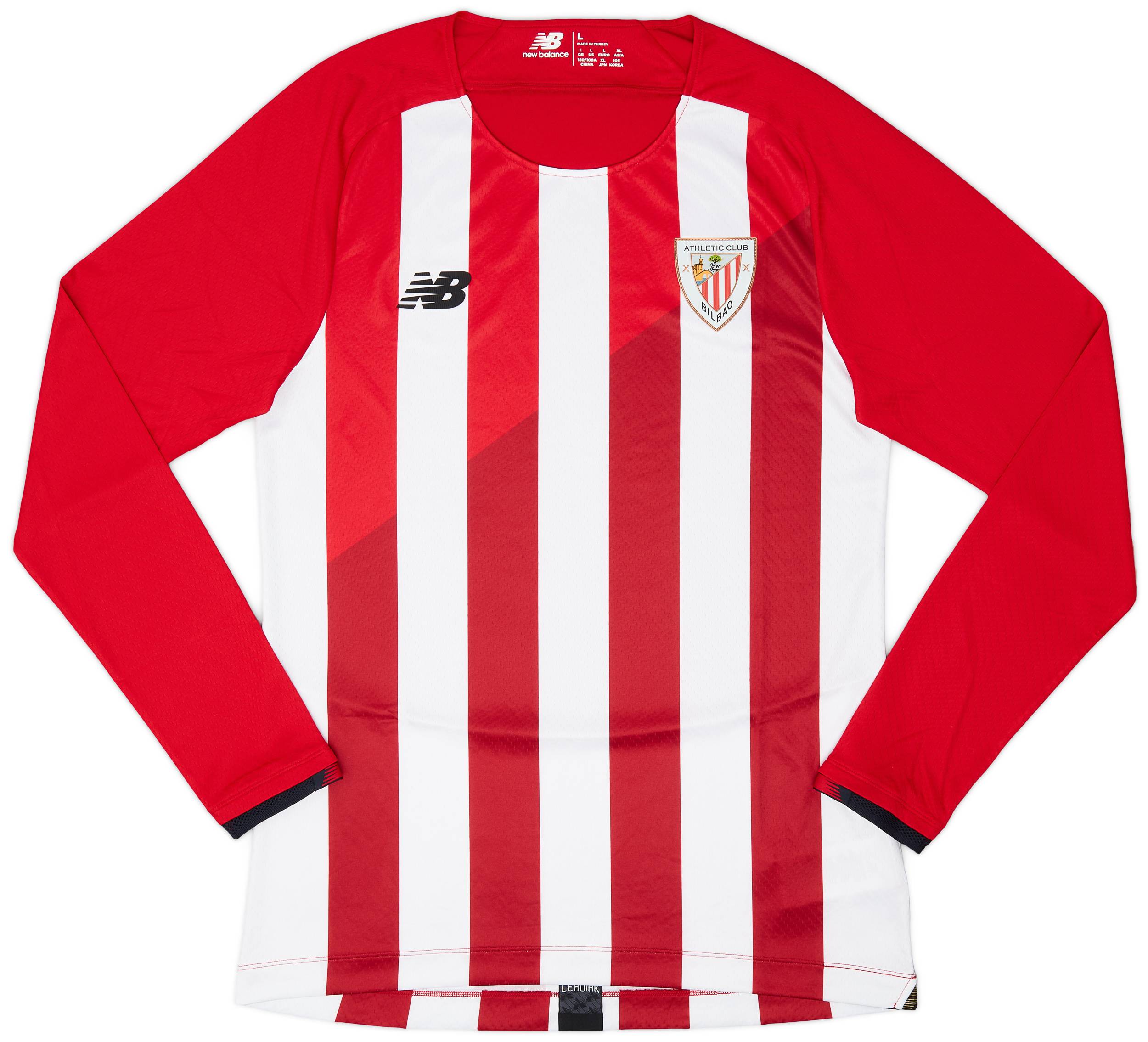 2021-22 Athletic Bilbao Home L/S Shirt - 9/10 - (L)