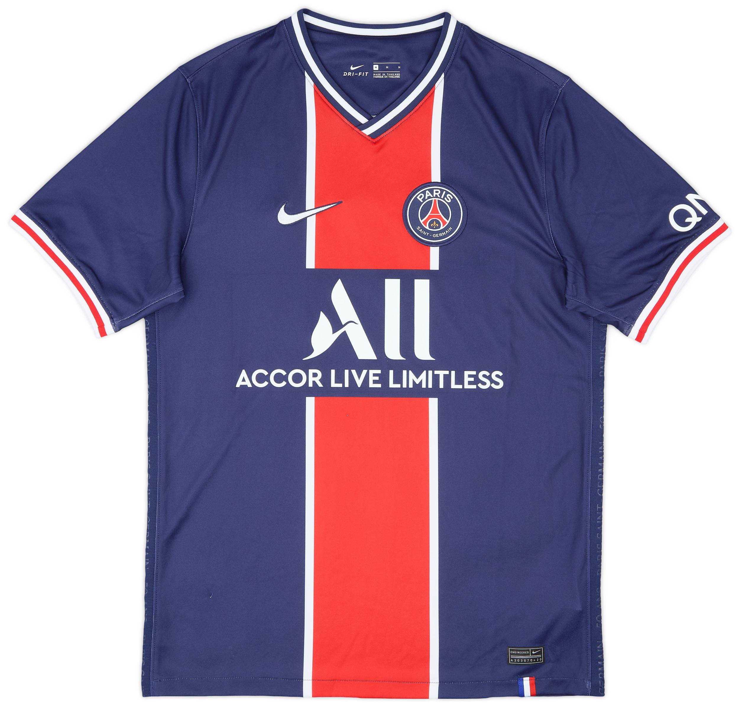 2020-21 Paris Saint-Germain Home Shirt - 8/10 - (M)