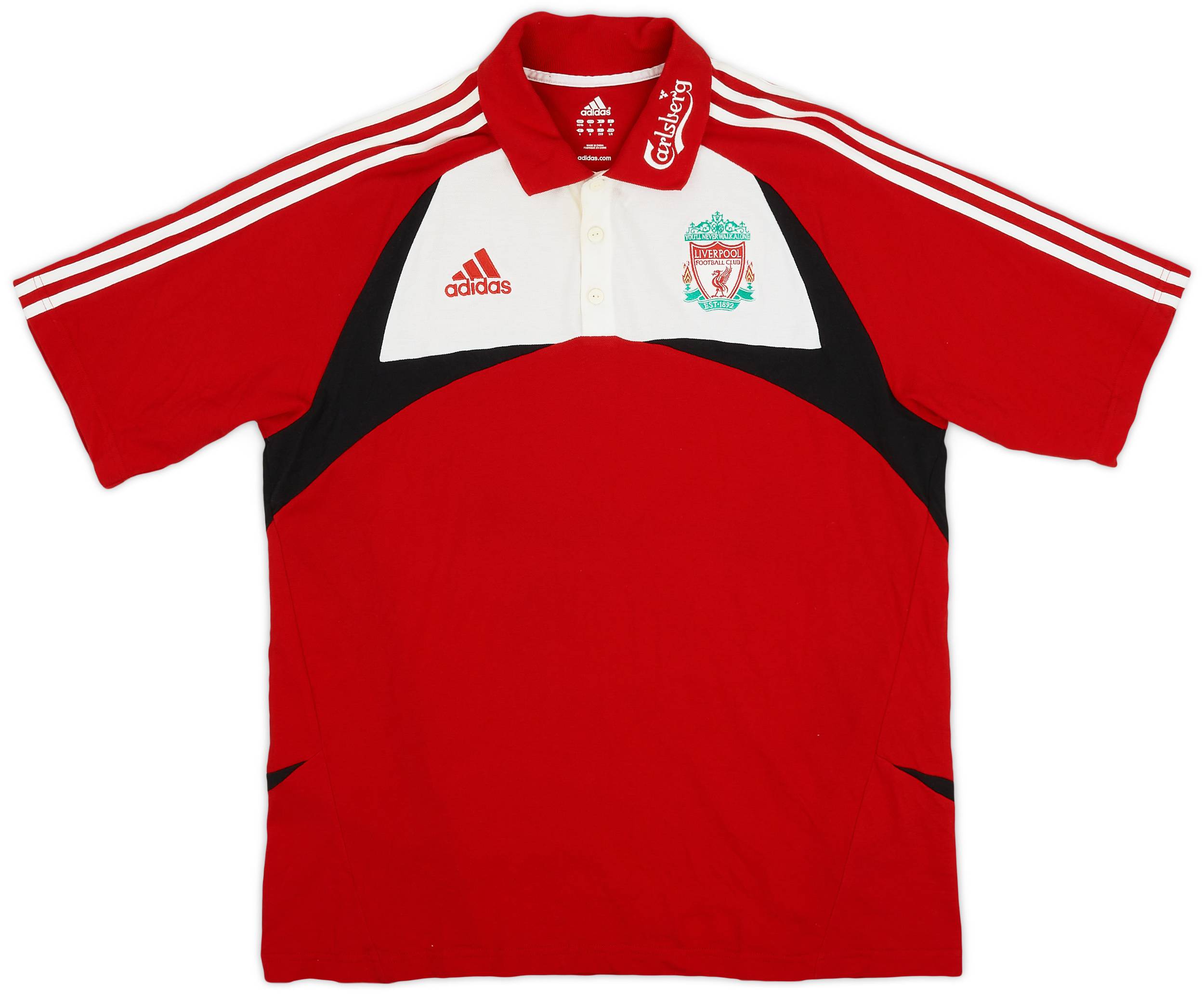 2007-08 Liverpool adidas Polo Shirt - 7/10 - (L/XL)