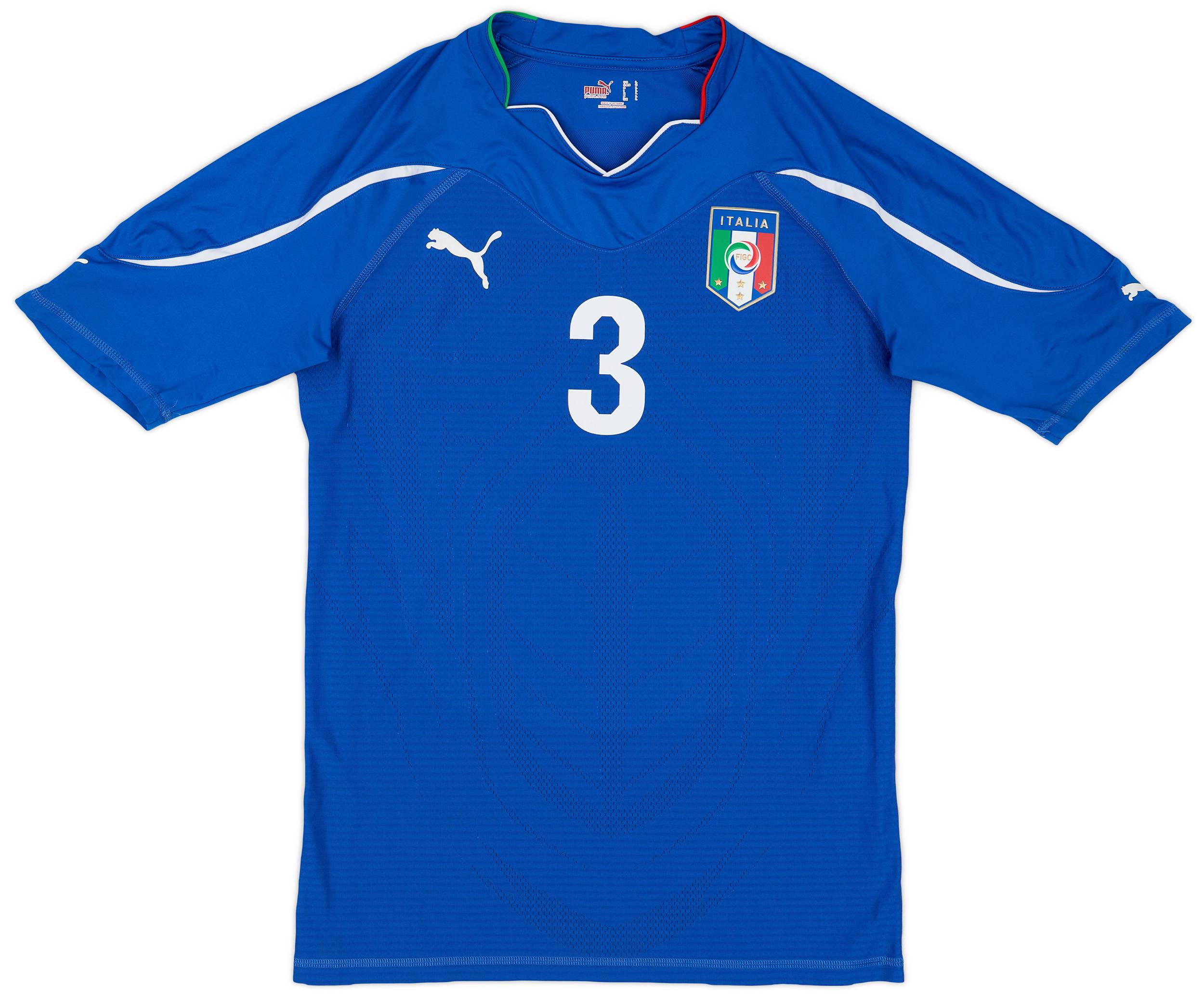 2010-12 Italy Player Issue Home Shirt #3 - 7/10 - (L)