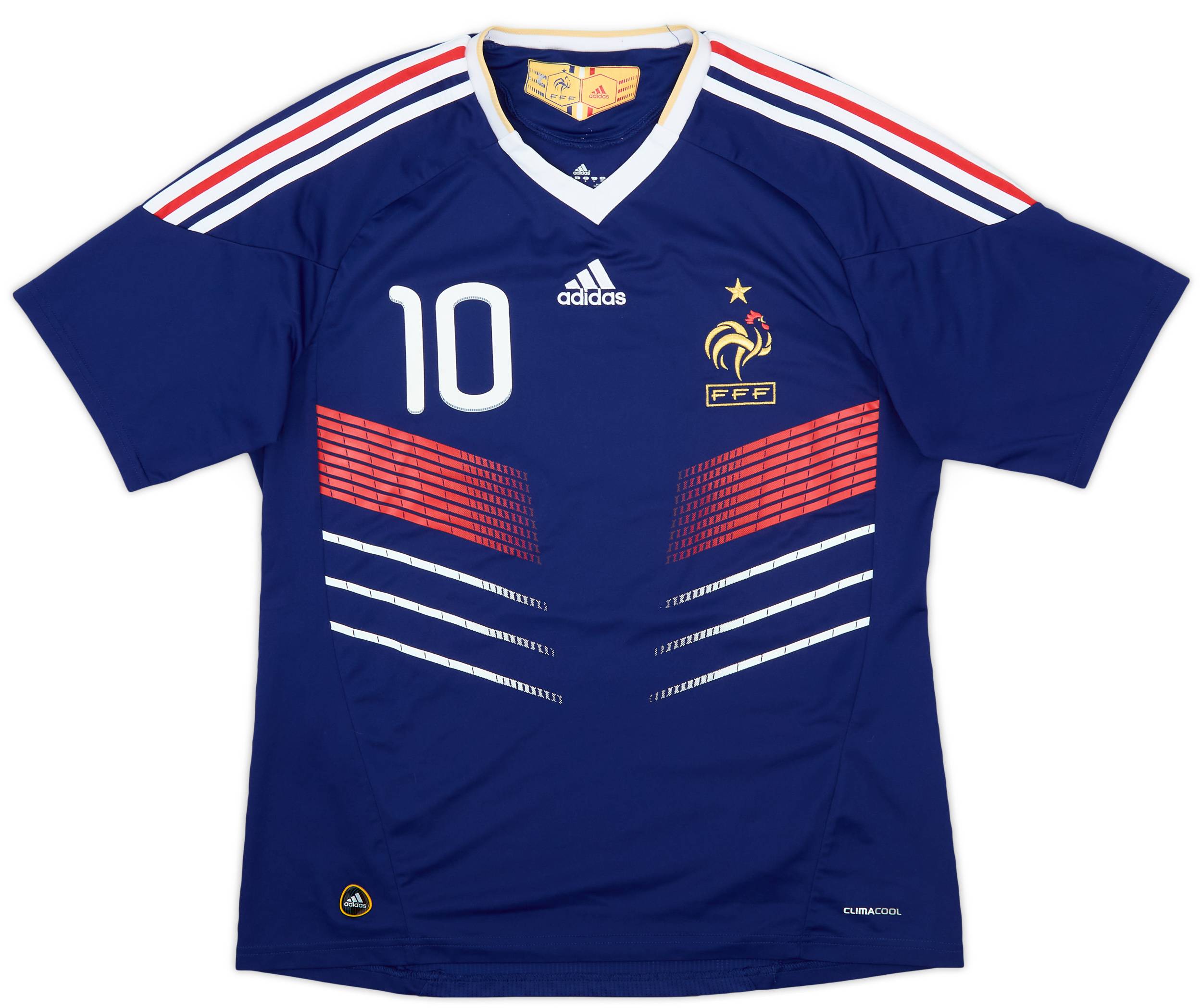 2009-10 France Home Shirt Zidane #10 - 8/10 - (L)