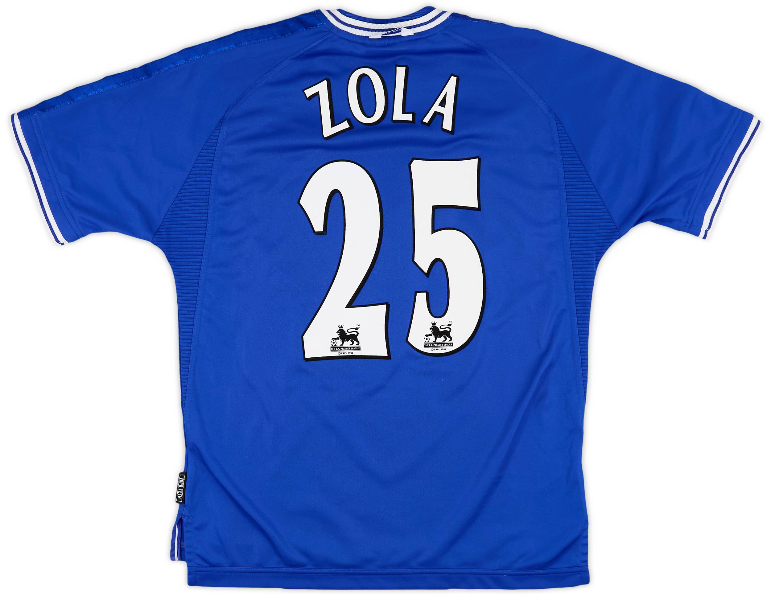 1999-01 Chelsea Home Shirt Zola #25 - 9/10 - (M)