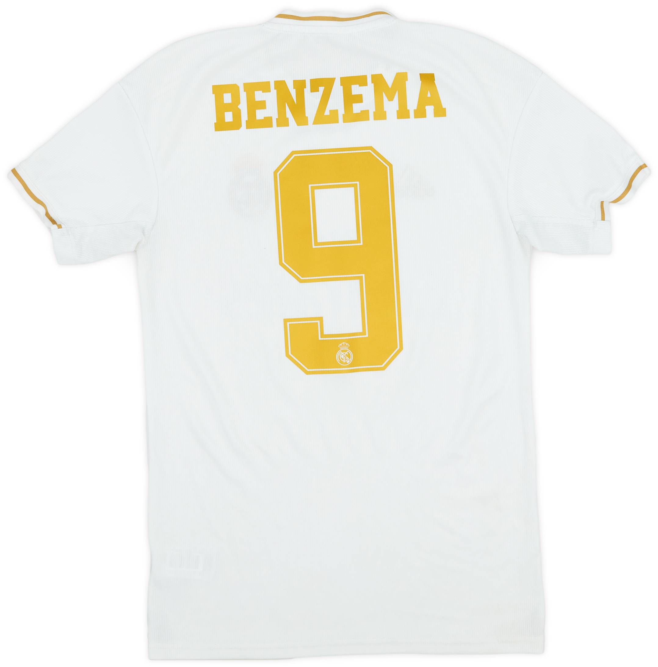 2019-20 Real Madrid Home Shirt Benzema #9 - 6/10 - (S)