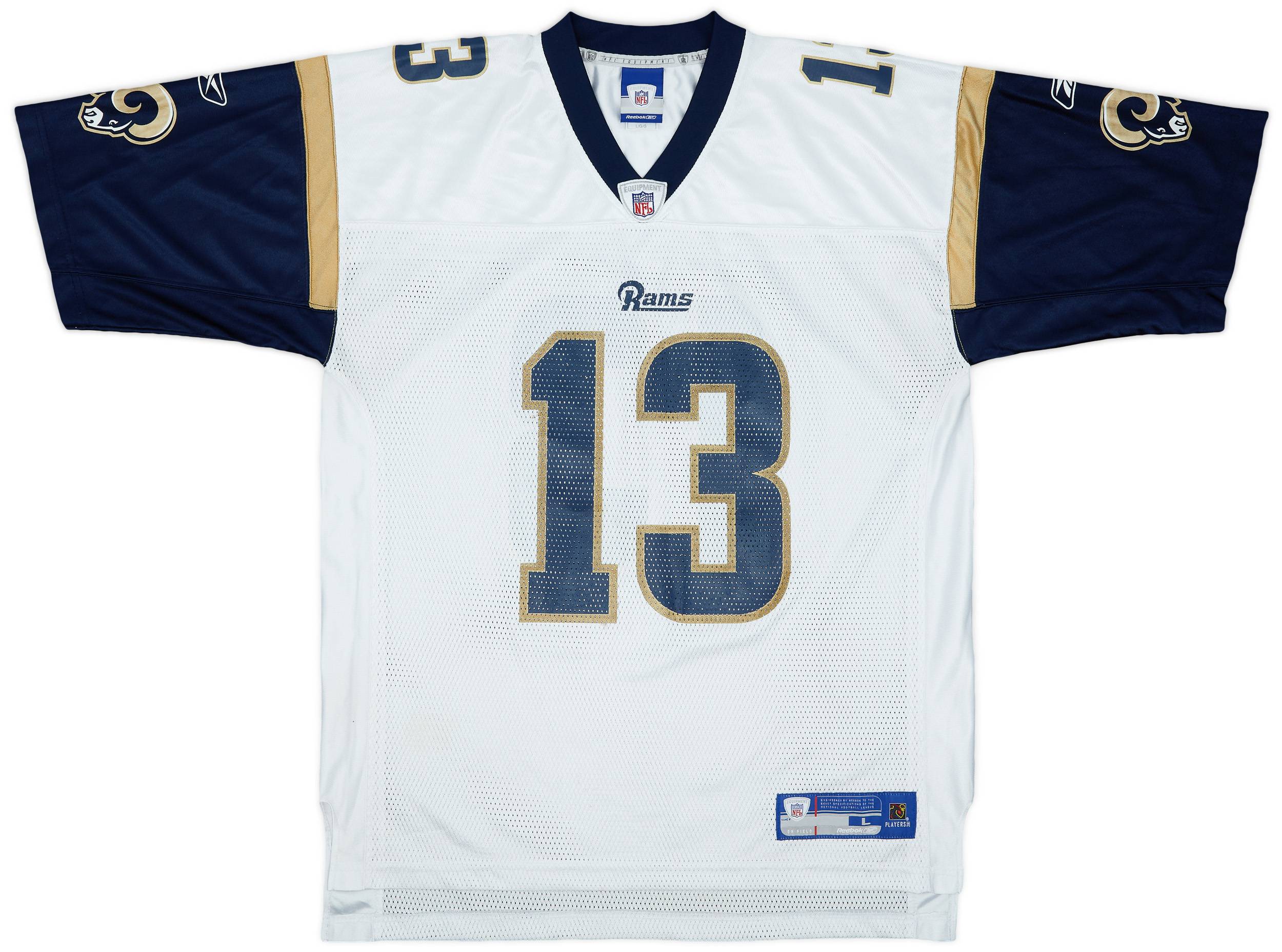 2003 St Louis Rams Warner #13 Reebok On Field Away Jersey
