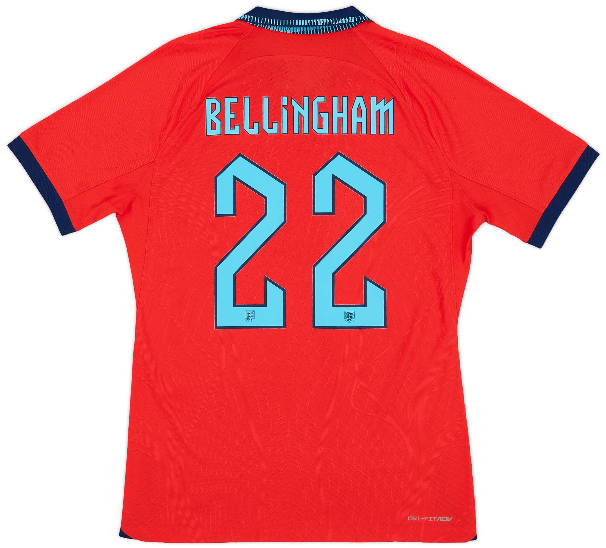 2022-23 England Player Issue Away Shirt Bellingham #22