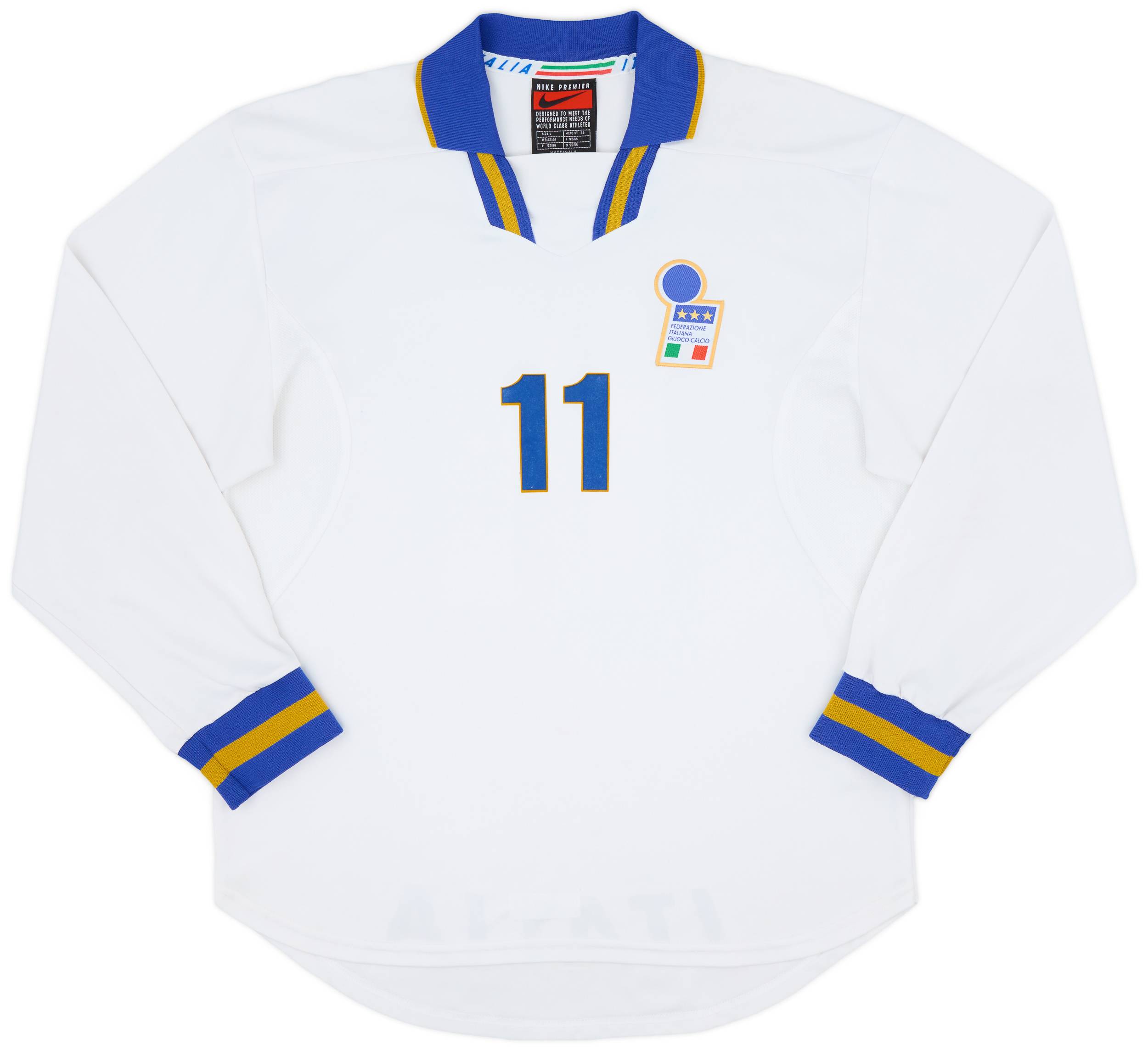 1996-97 Italy Player Issue Away L/S Shirt #11 - 9/10 - (L)