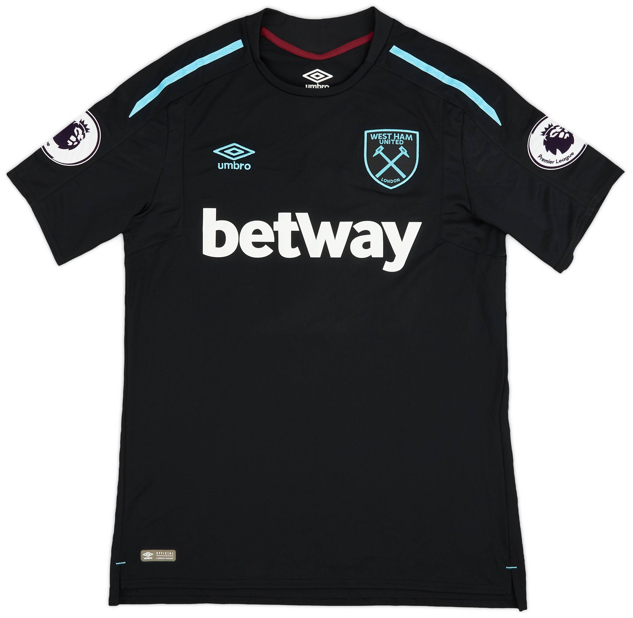 2017-18 West Ham Match Issue Away Shirt Fonte #4