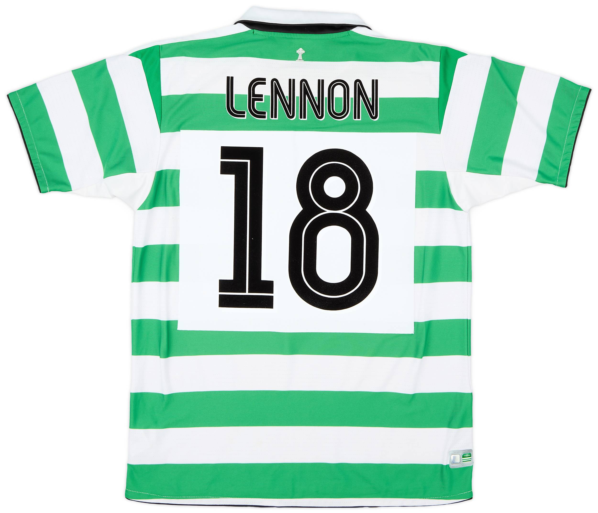2004-05 Celtic Home Shirt Lennon #18 - 7/10 - (M)
