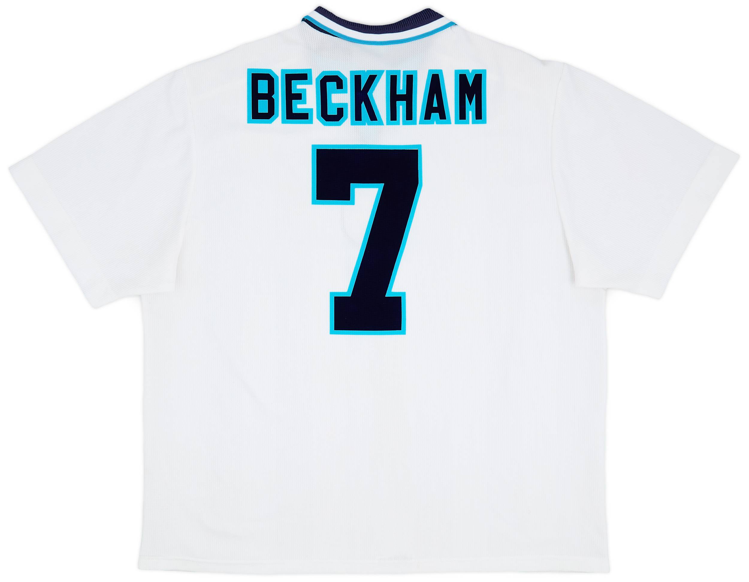 1995-97 England Home Shirt Beckham #7 - 7/10 - (XXL)