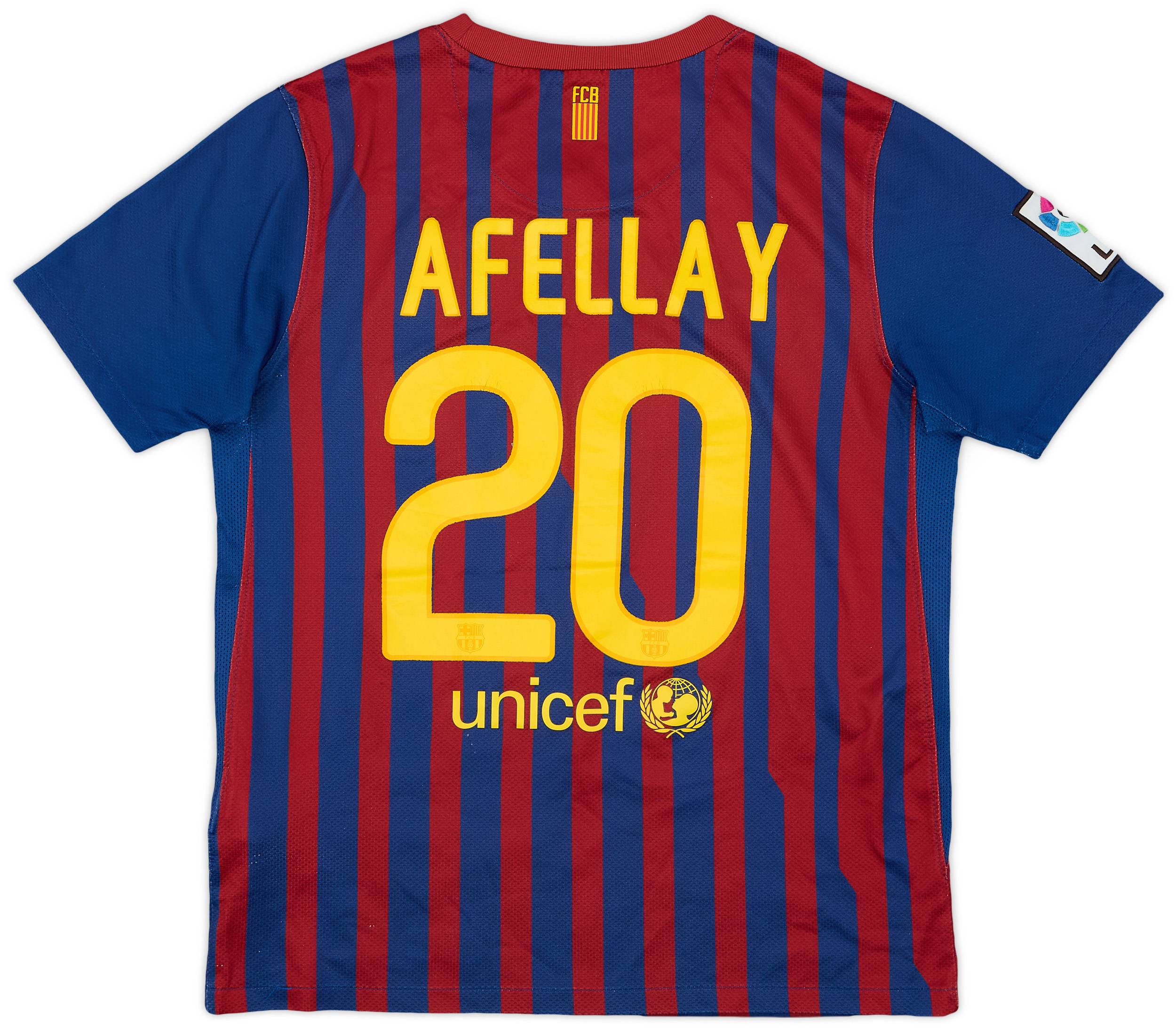2011-12 Barcelona Home Shirt Afellay #20 - 7/10 - (L.Boys)