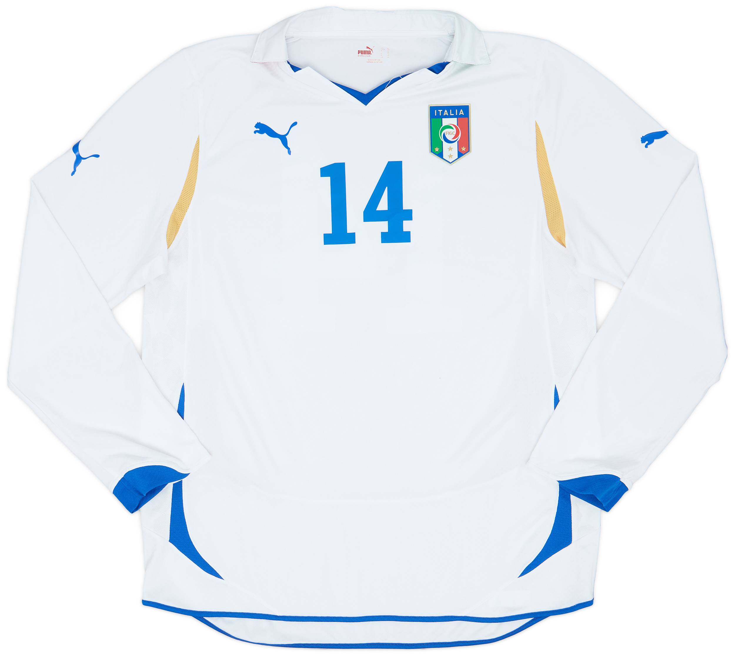 2010-12 Italy Player Issue Away L/S Shirt #14 - 7/10 - (XL)