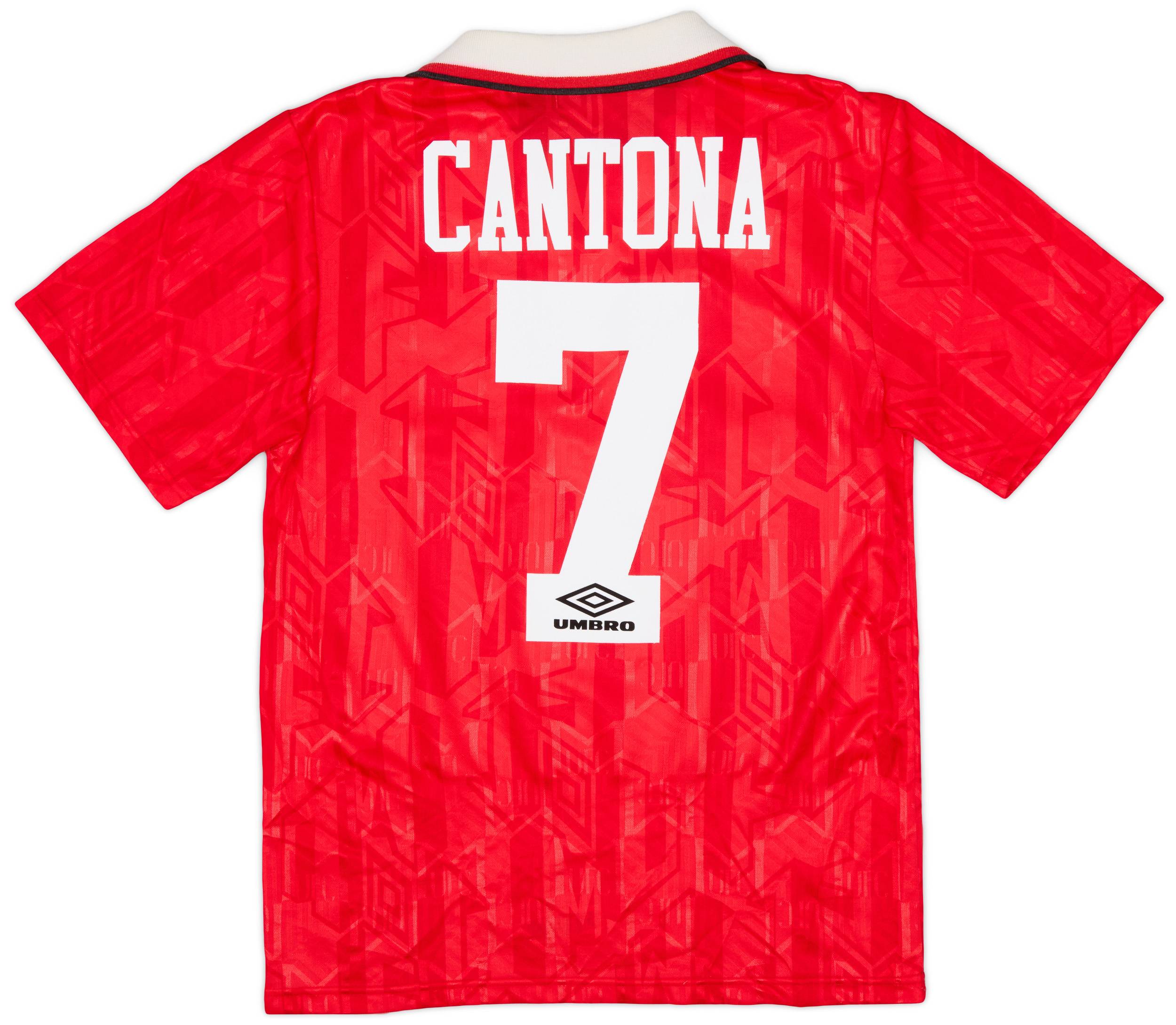 1992-94 Manchester United Home Shirt Cantona #7 - 8/10 - (S)