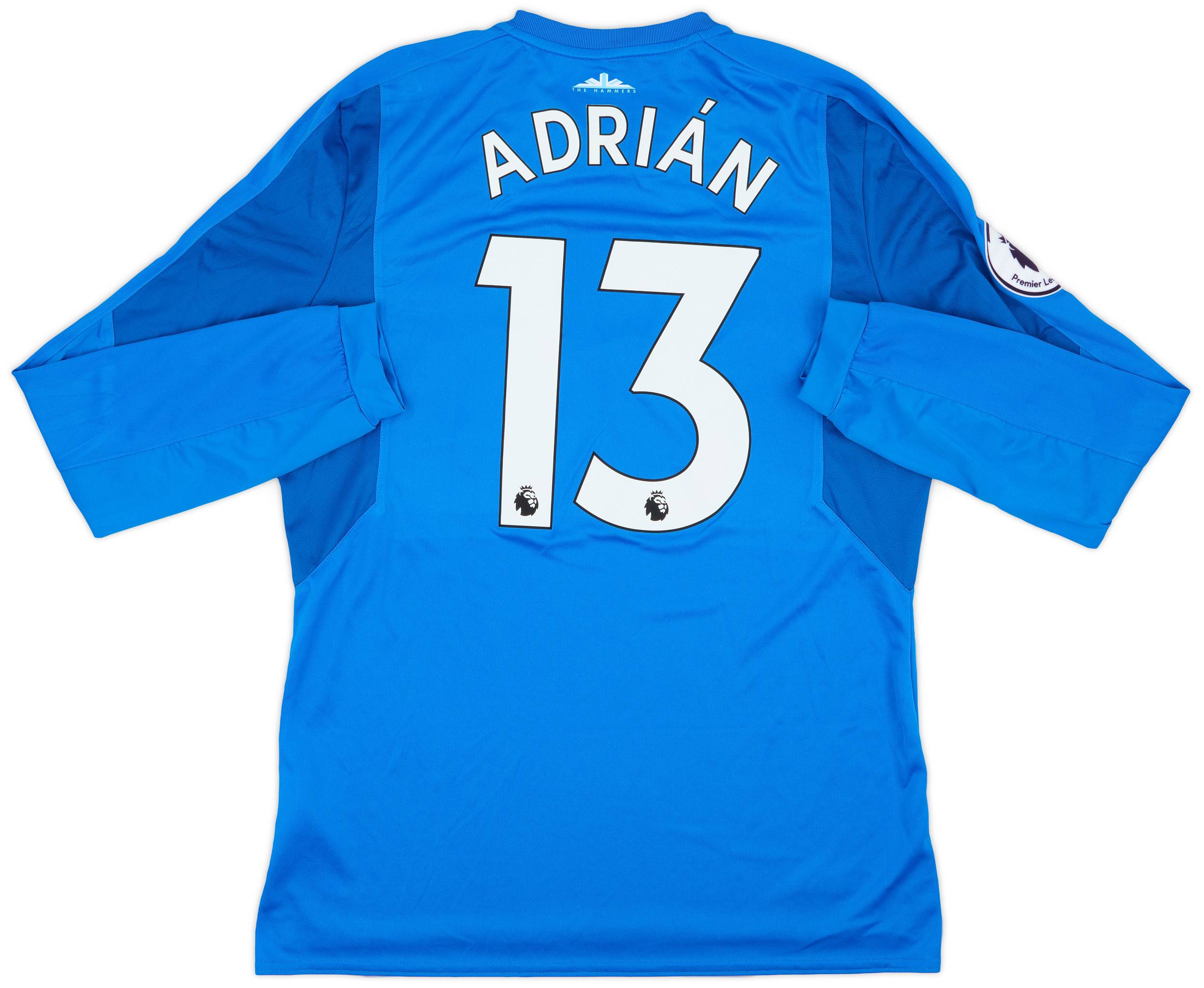 2017-18 West Ham Match Issue GK Shirt Adrian #13