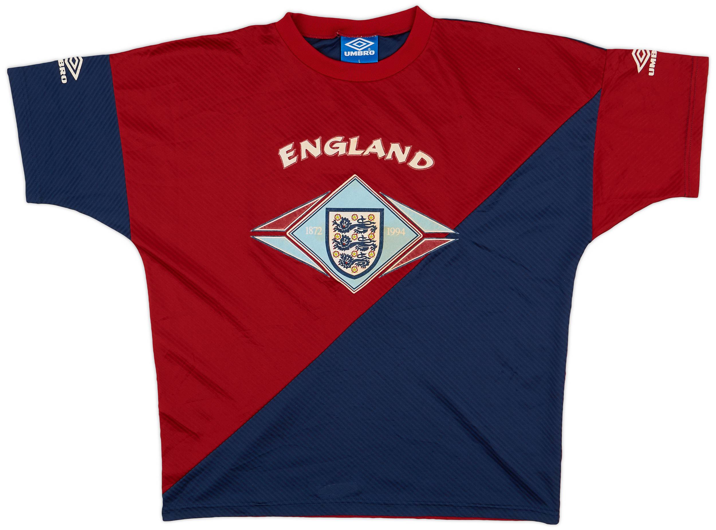 UMBRO　1994 イングランド代表　プラシャツ　トレーニング 1994 England Umbro Training Shirt - 6/10 - (L)