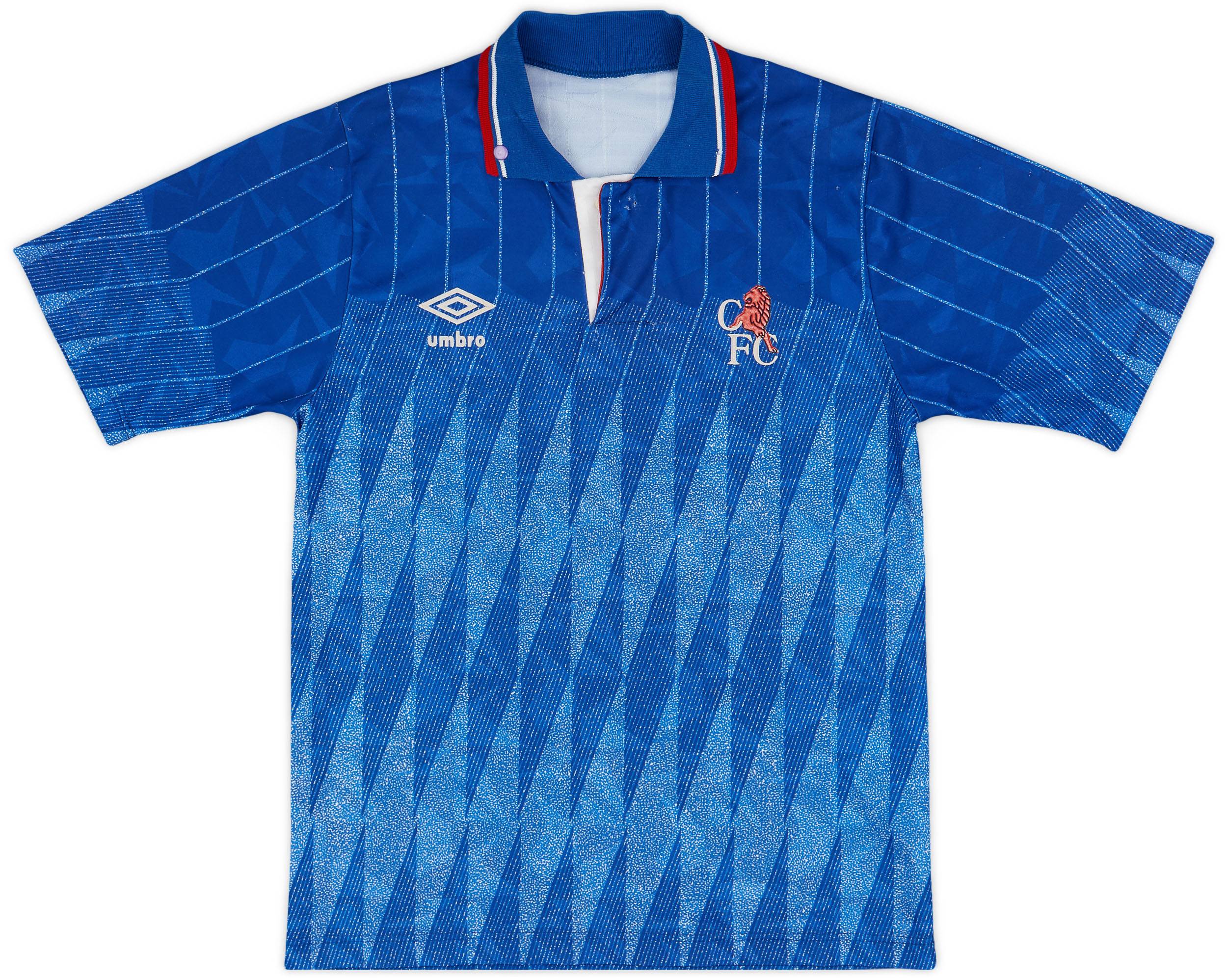 1989-91 Chelsea Home Shirt - 8/10 - (L.Boys)