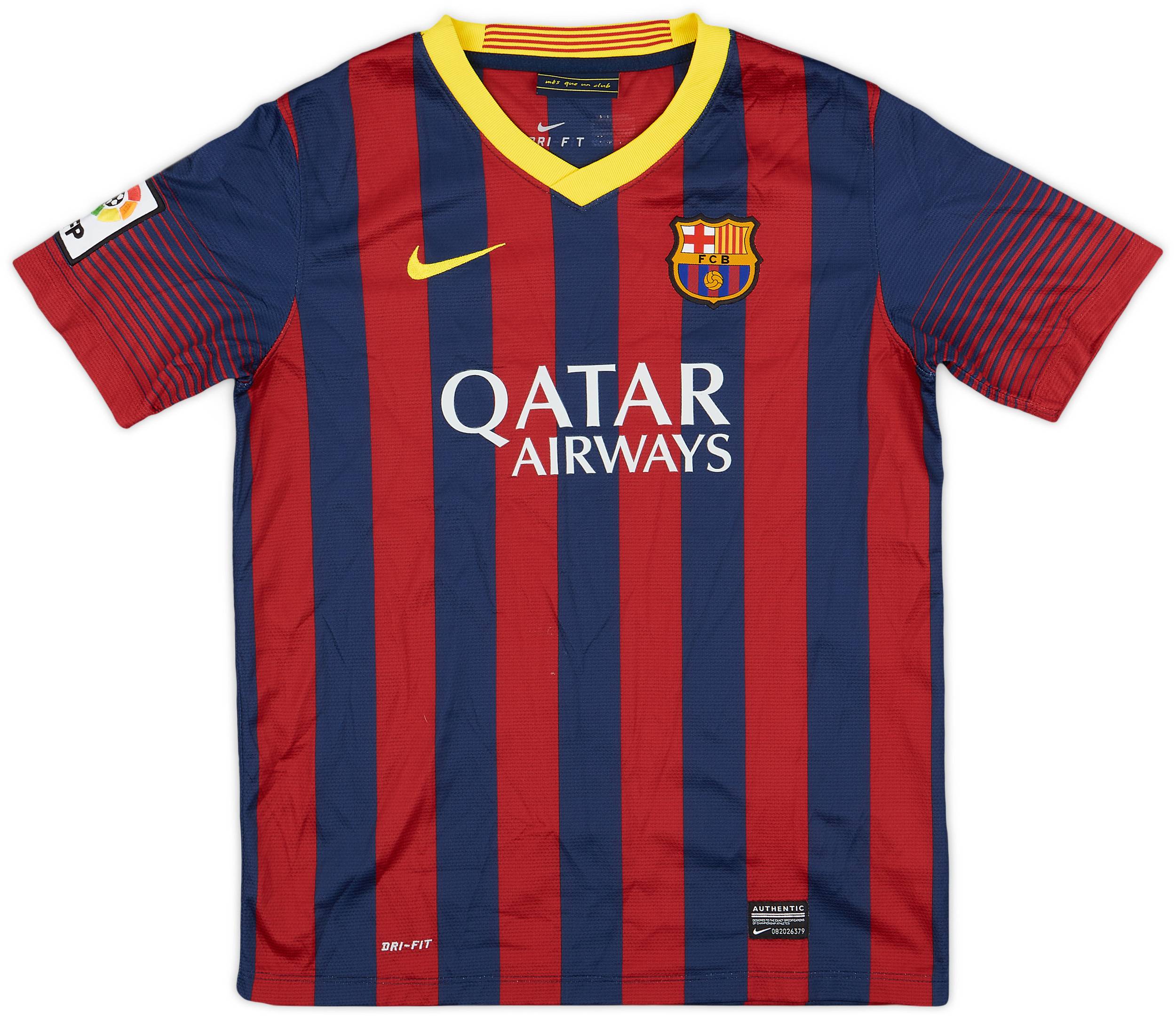 2013-14 Barcelona Home Shirt - 6/10 - (L.Boys)