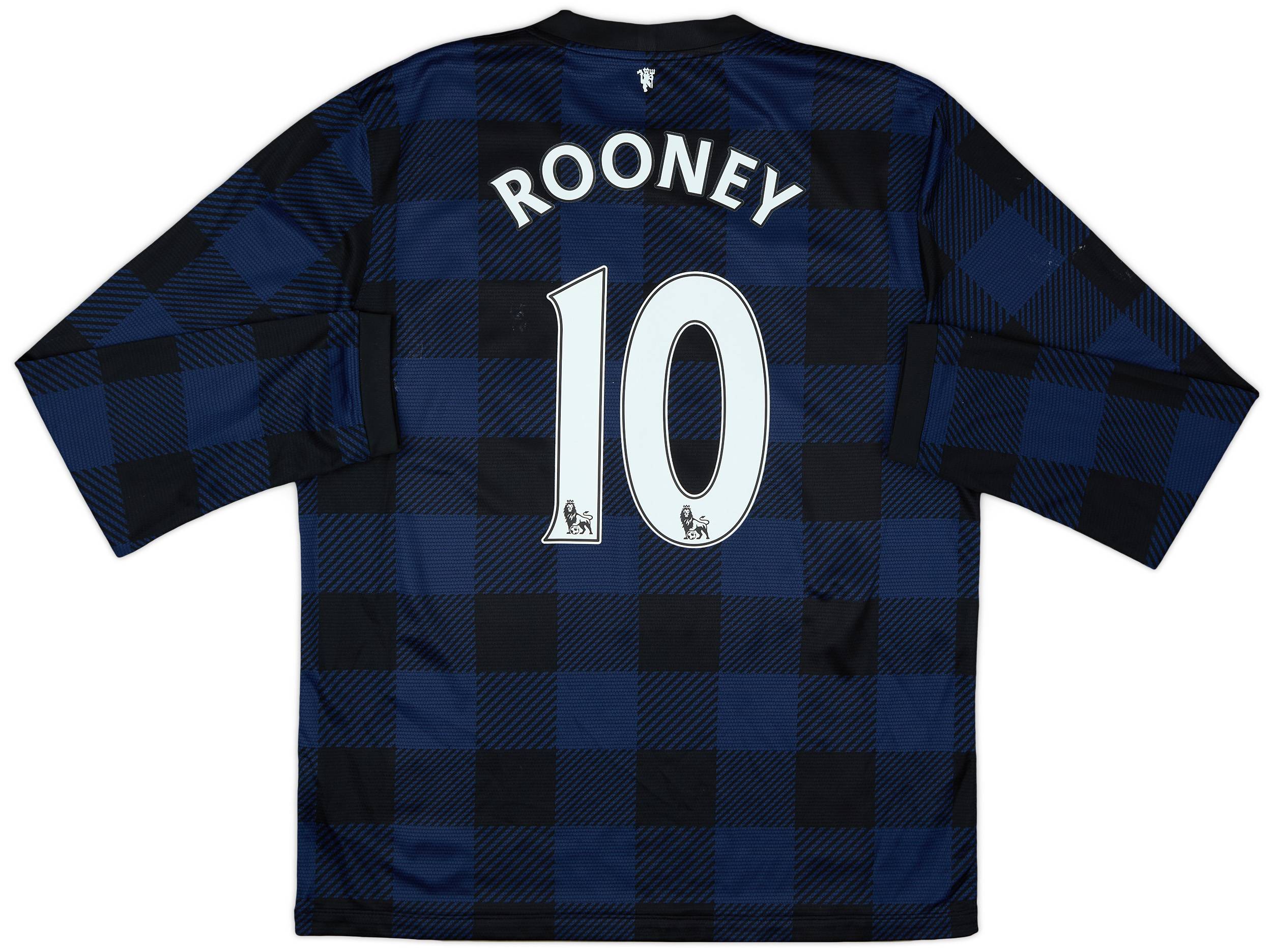 2013-14 Manchester United Away L/S Shirt Rooney #10 - 6/10 - (L)