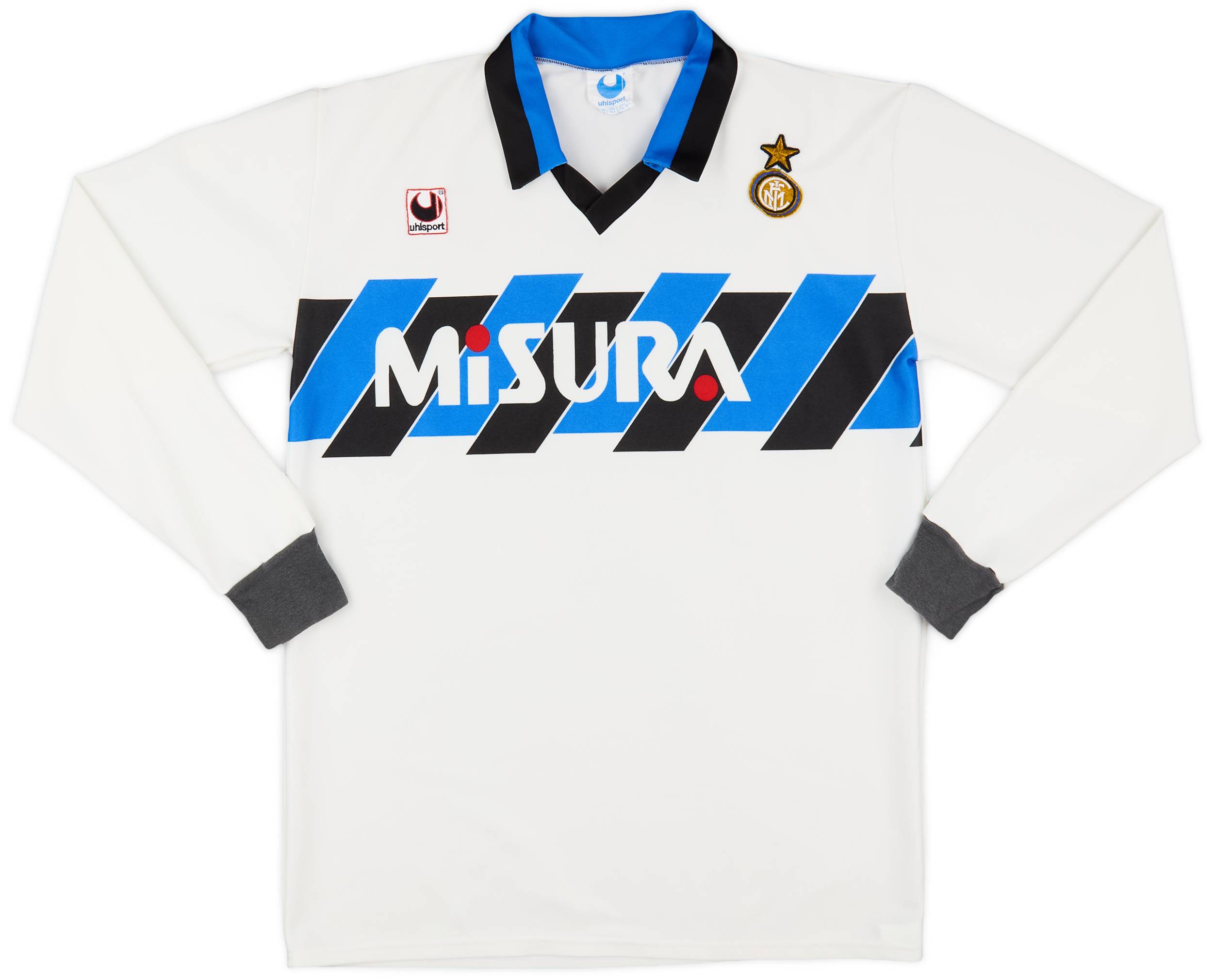 1989-90 Inter Milan Away L/S Shirt - 8/10 - (XL)