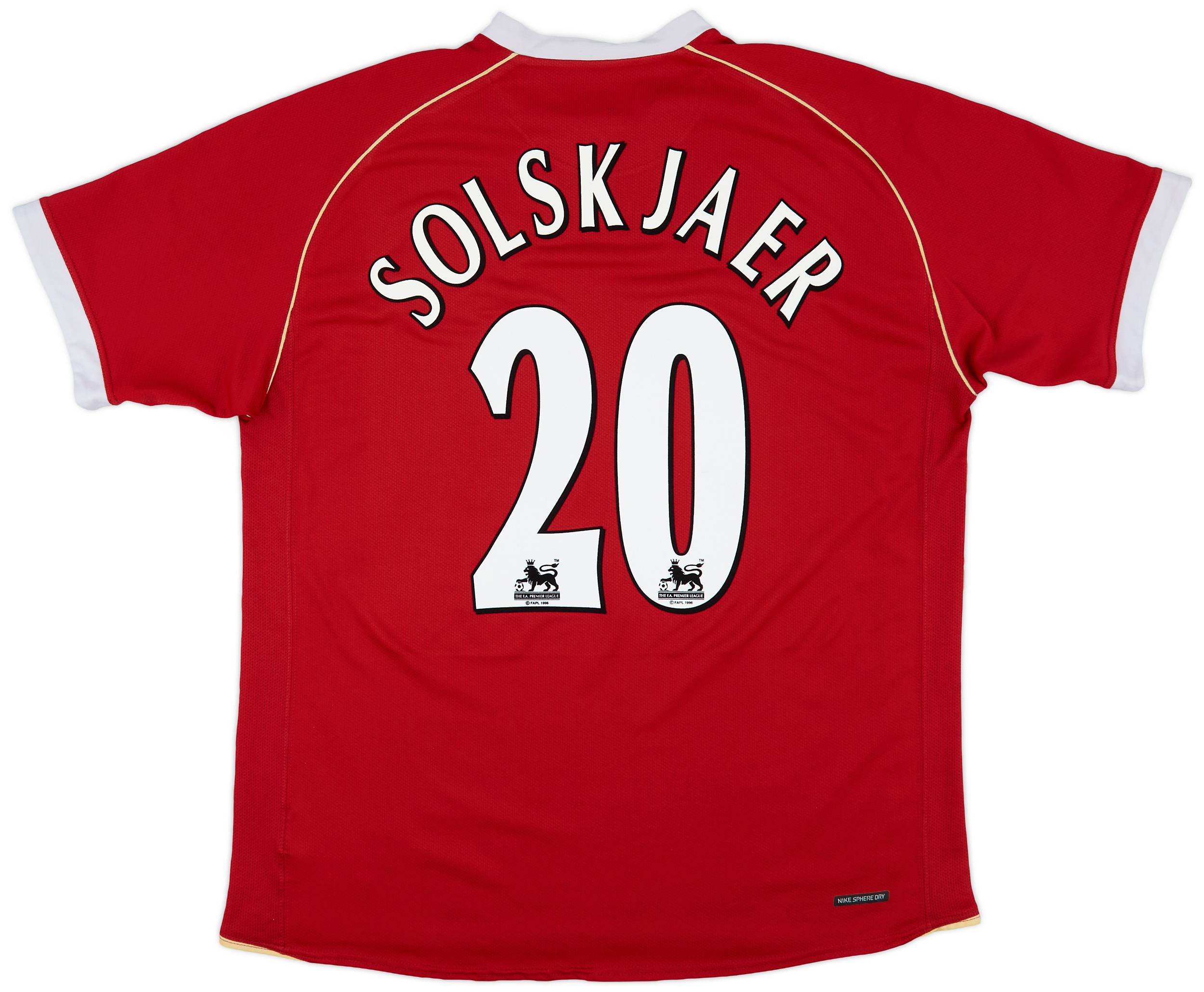 2006-07 Manchester United Home Shirt Solskjaer #20 - 8/10 - (XL)