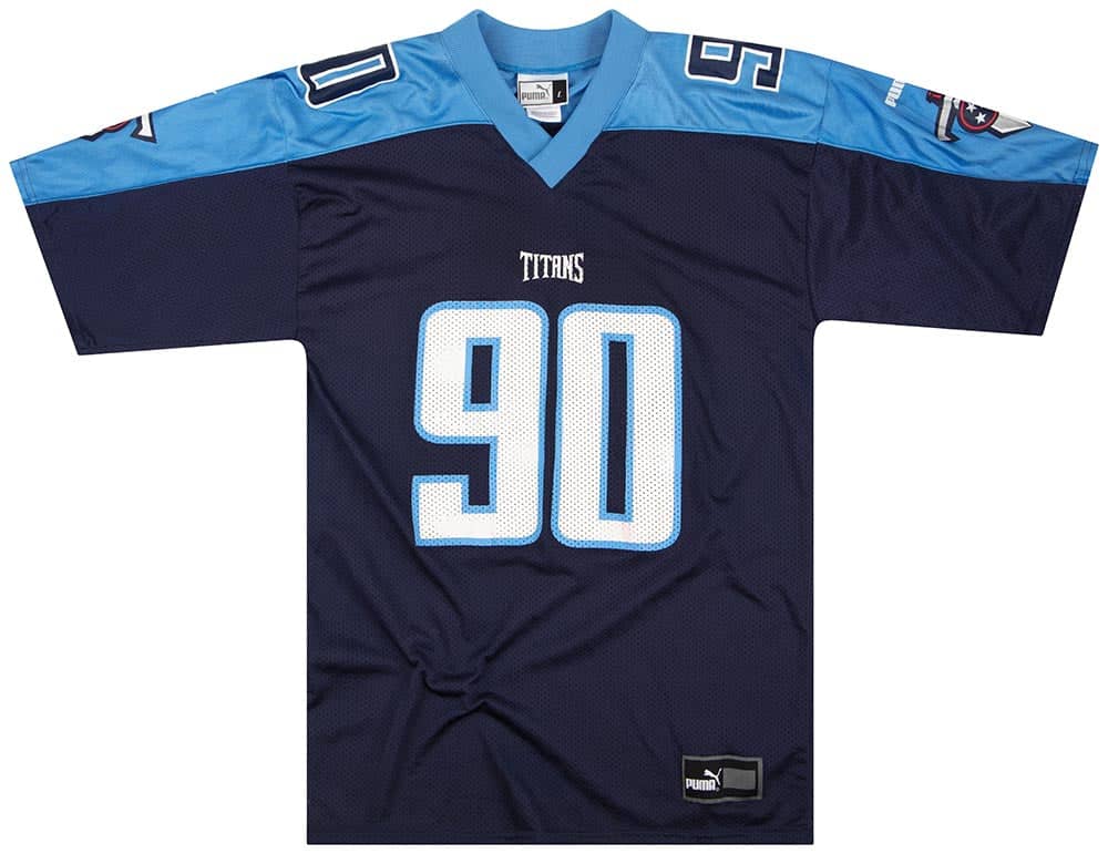 1999 00 Tennessee Titans Kearse 90 Puma Jersey Home L