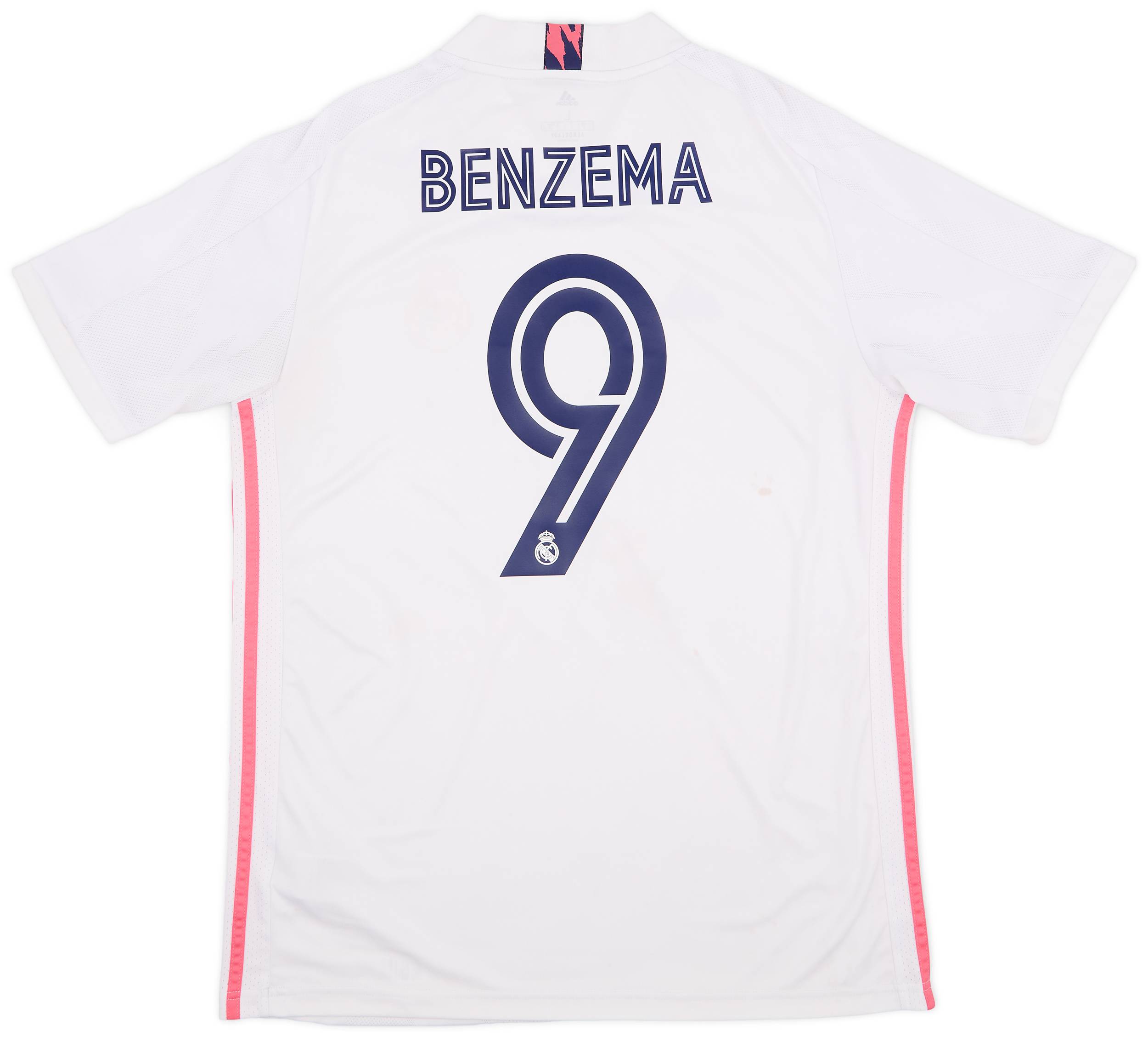 2020-21 Real Madrid Home Shirt Benzema #9 - 6/10 - (L)