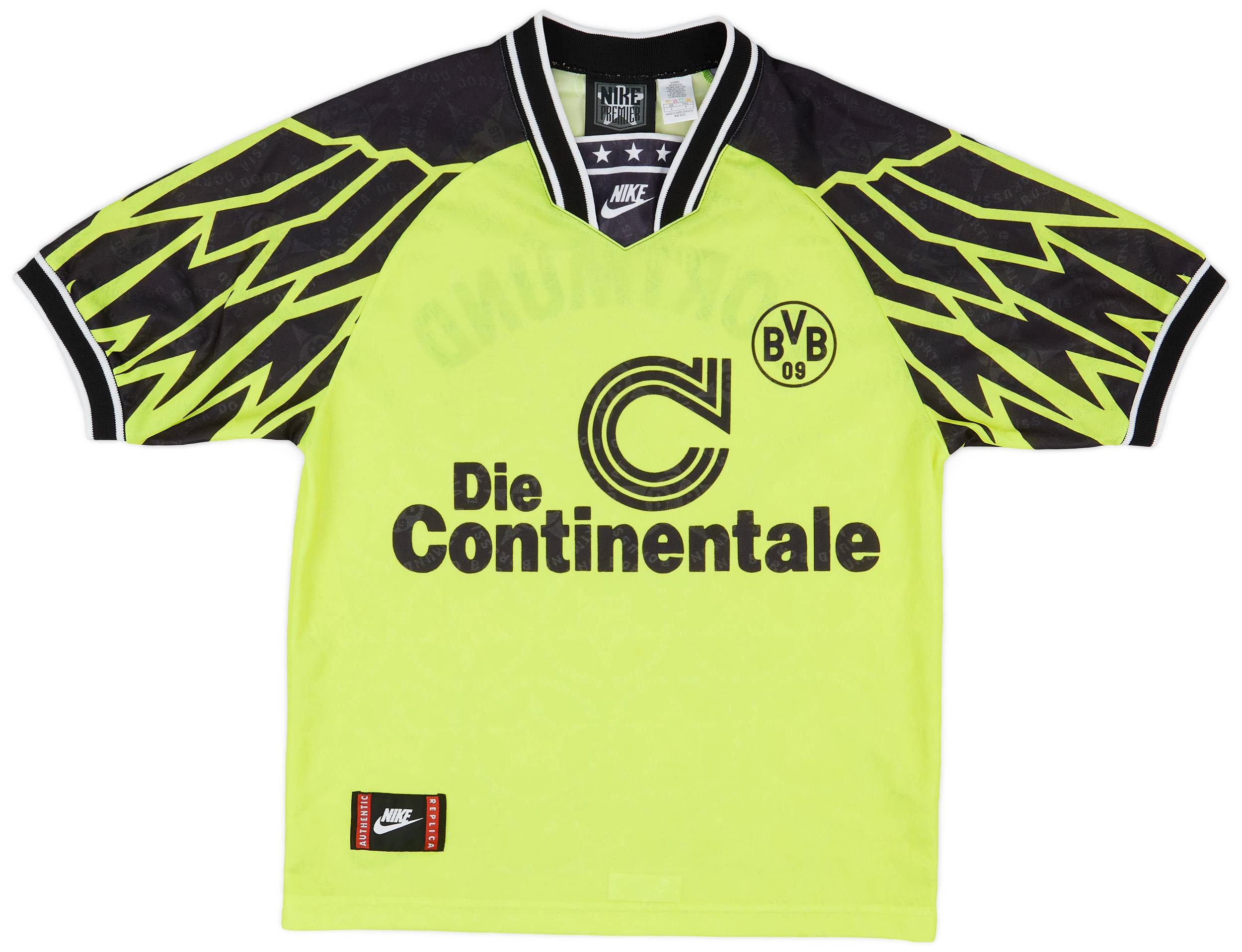 ドルトムント 94/95 ホーム ユニフォーム Dortmund Home 1994-95 Borussia Dortmund Home Shirt - 8/10 - (S)