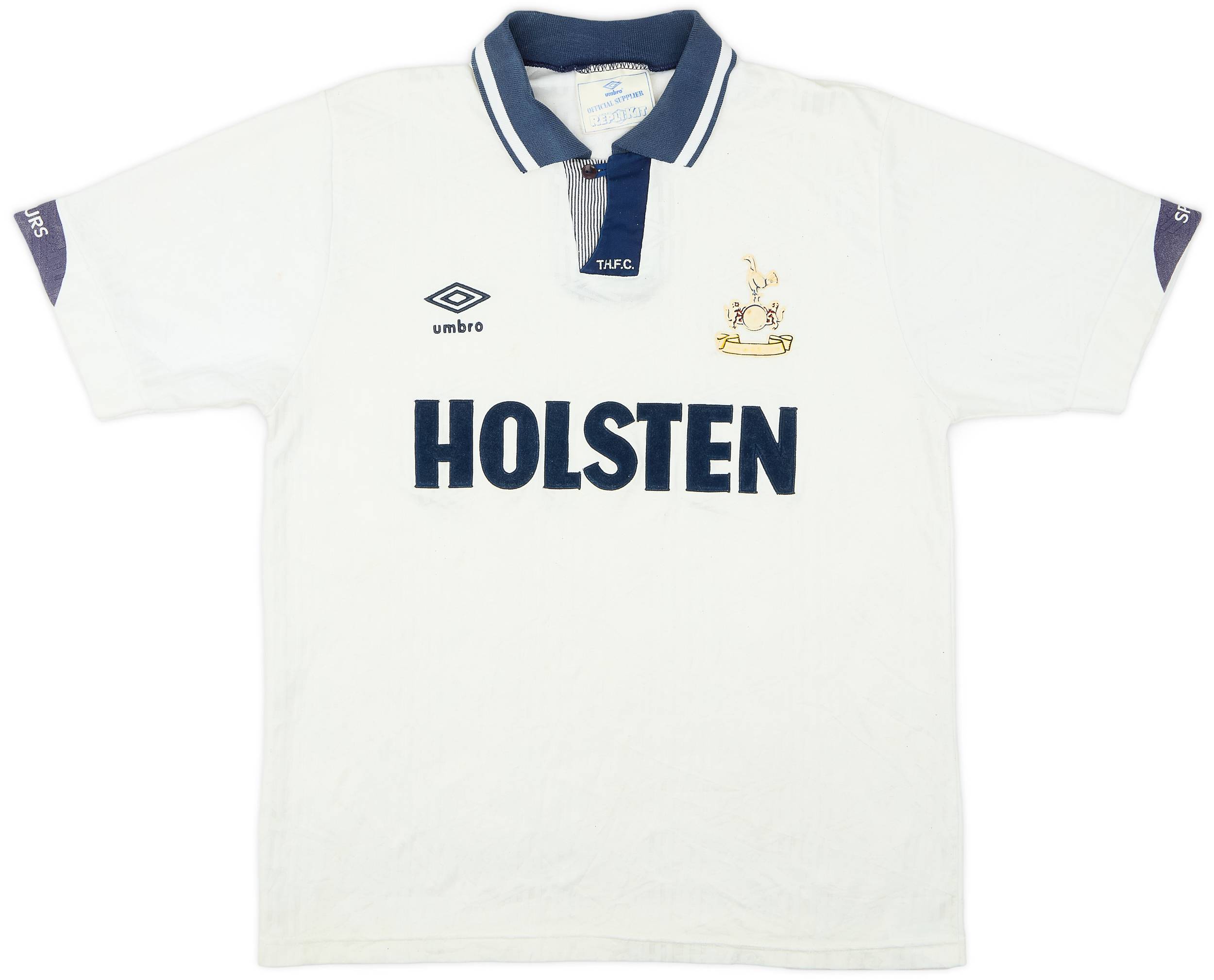 1991-93 Tottenham Home Shirt - 4/10 - (M)