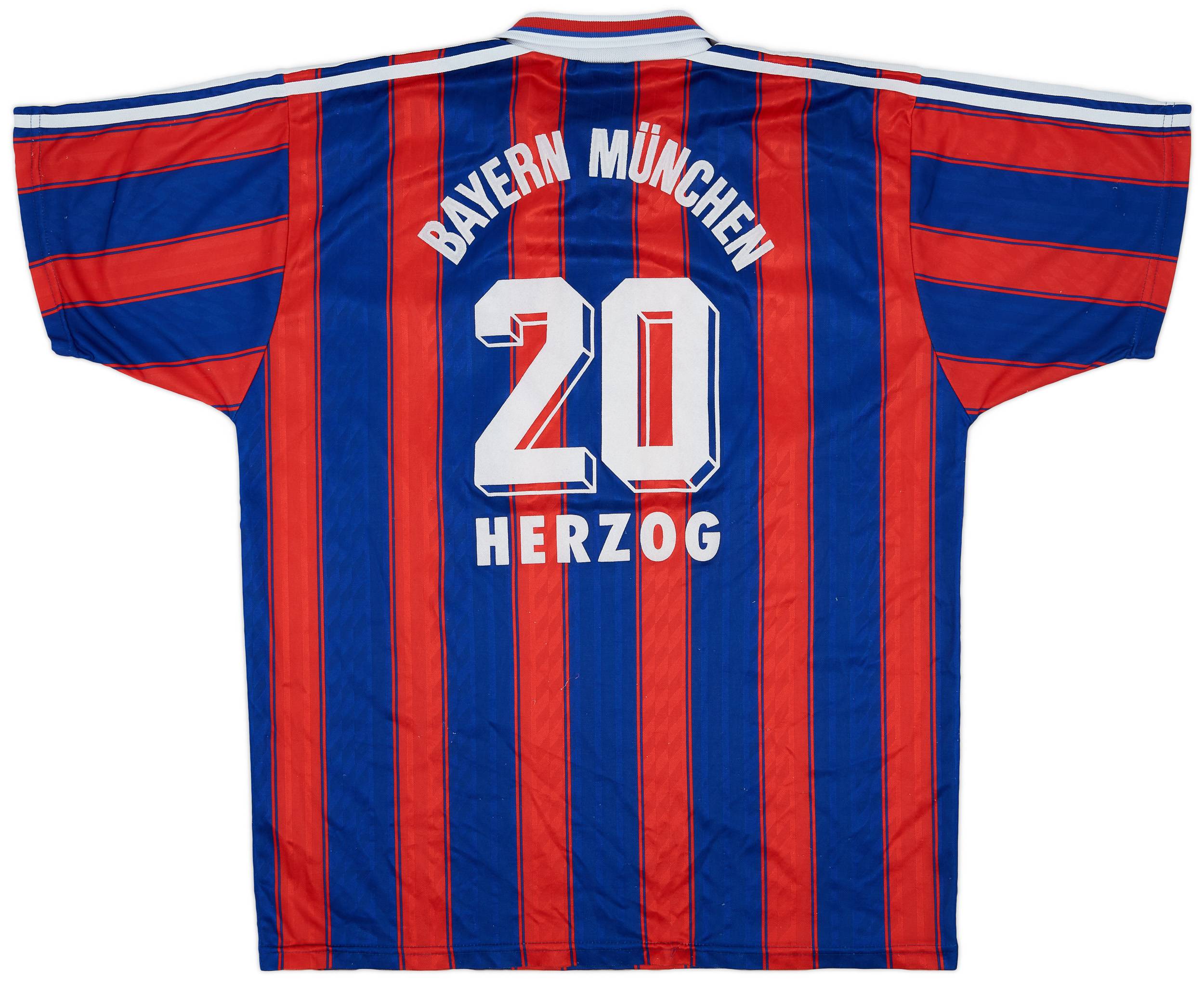 1995-97 Bayern Munich Home Shirt Herzog #20 - 8/10 - (XL)