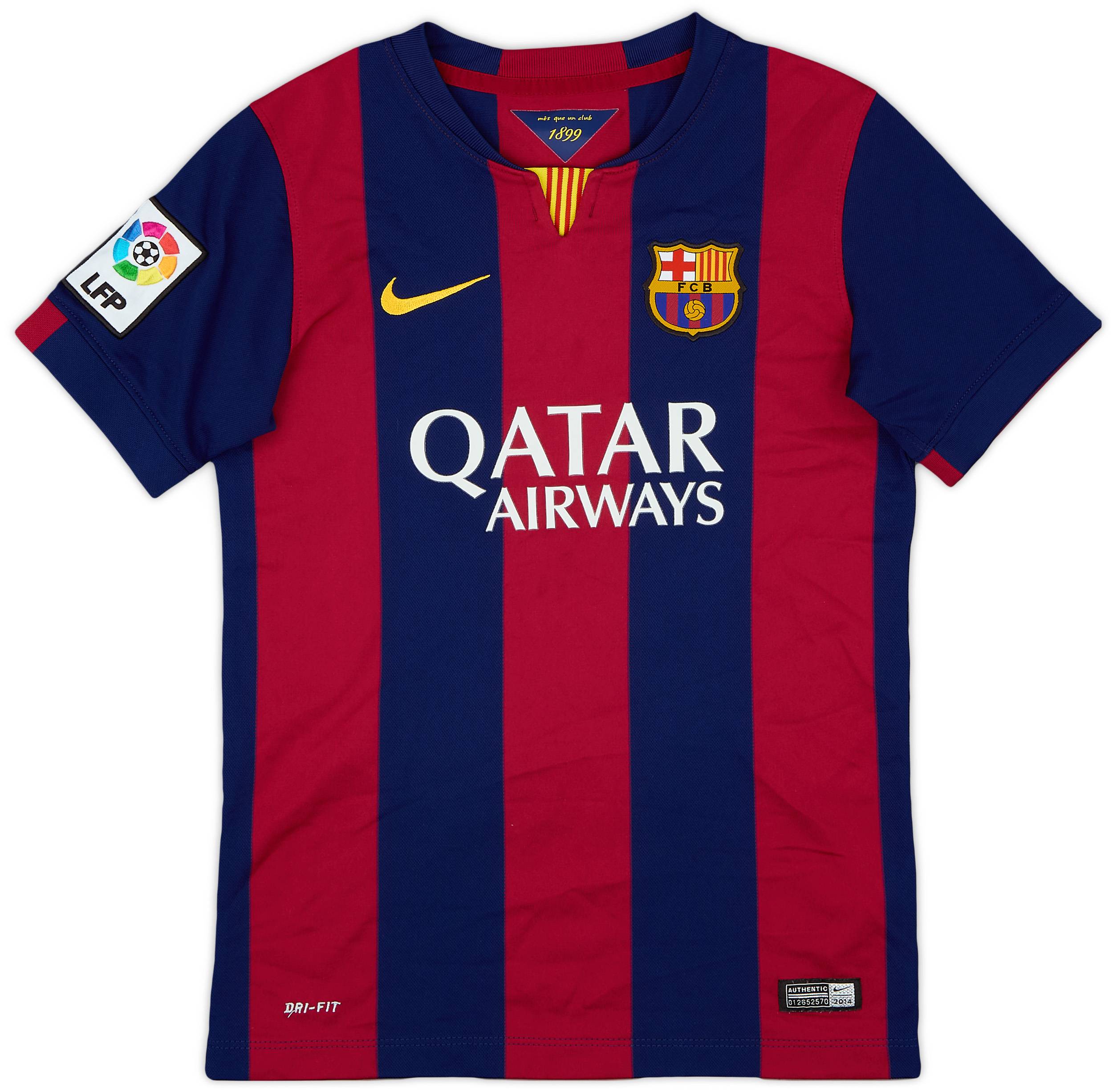 2014-15 Barcelona Home Shirt - 9/10 - (M.Boys)