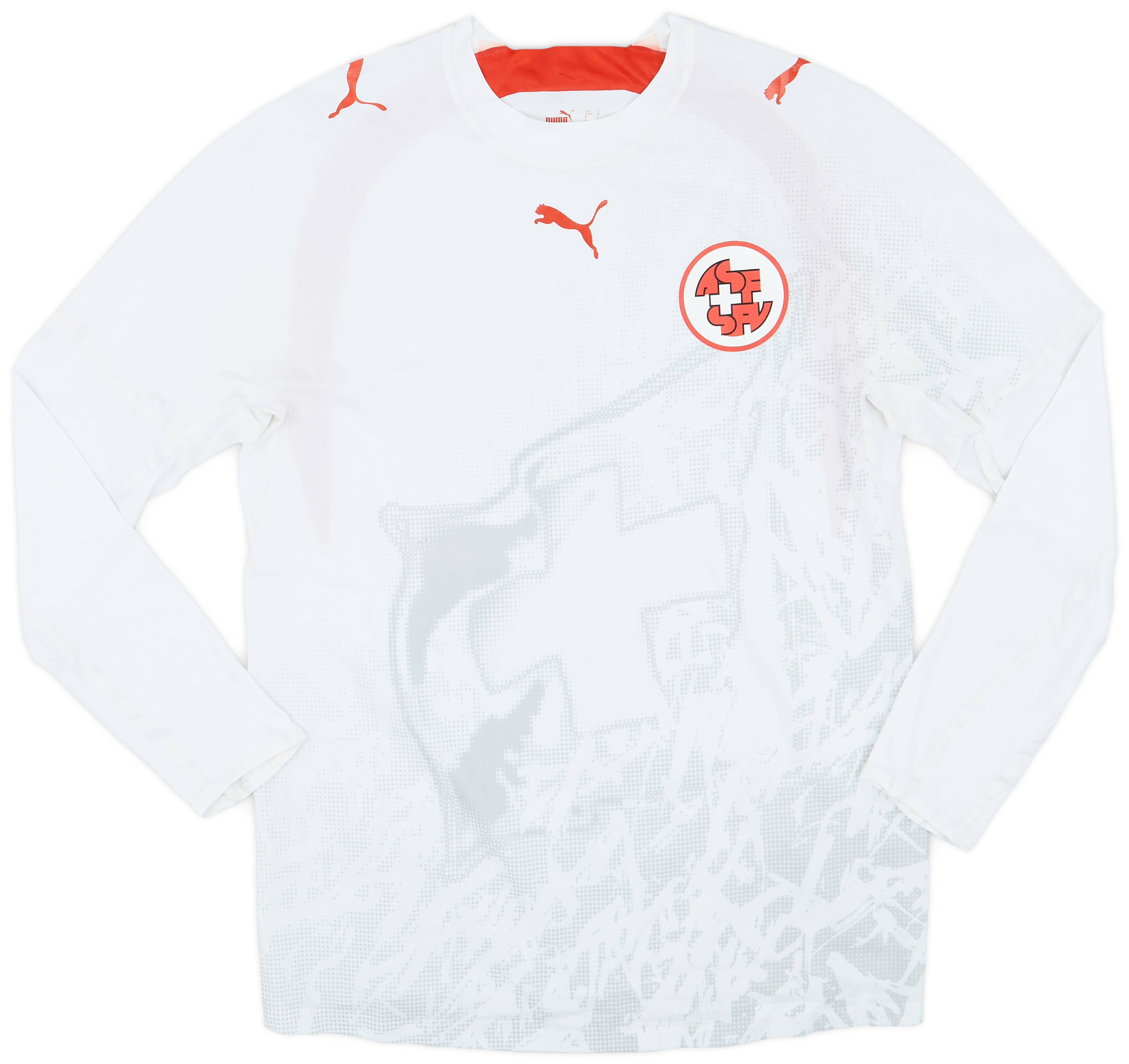 2006-08 Switzerland Player Issue Away L/S Shirt - 9/10 - (L)