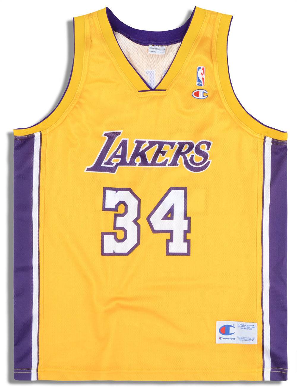 1999-04 LA Lakers O'Neal #34 Champion Jersey (Home) XXL