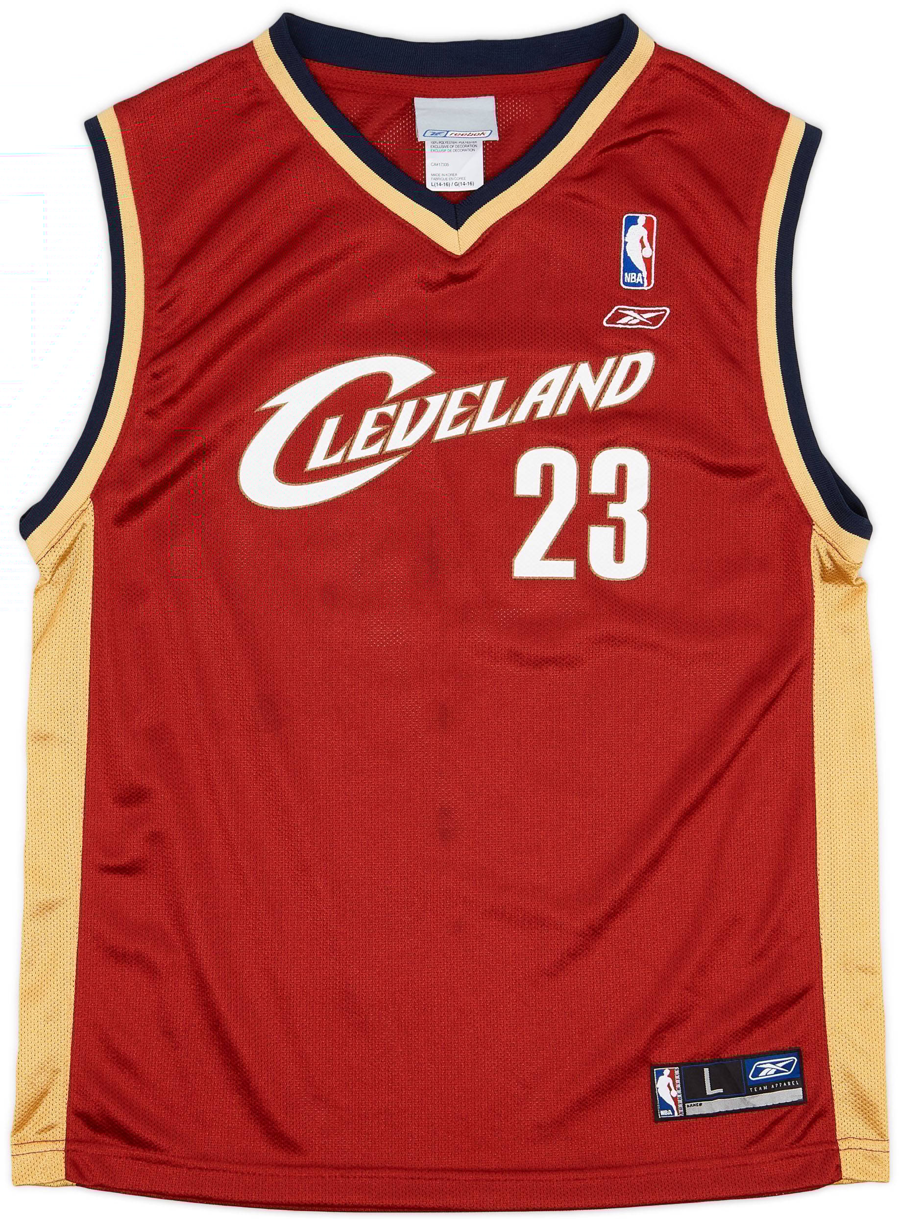 2003-06 Cleveland Cavaliers James #23 Reebok Away Jersey - 8/10 - (L.Boys)