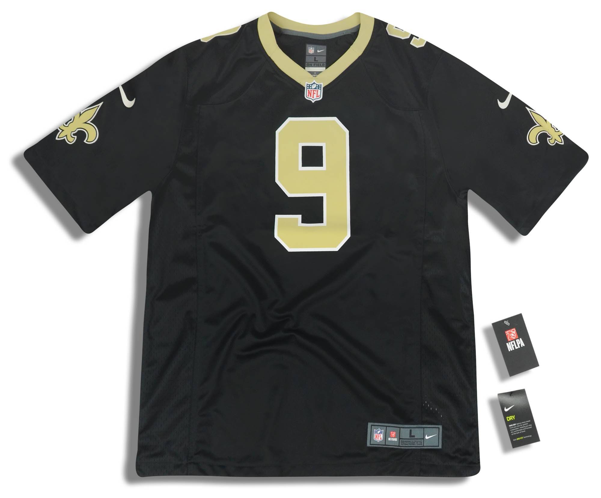 2018 19 New Orleans Saints Brees 9 Nike Game Jersey Home L W Tags