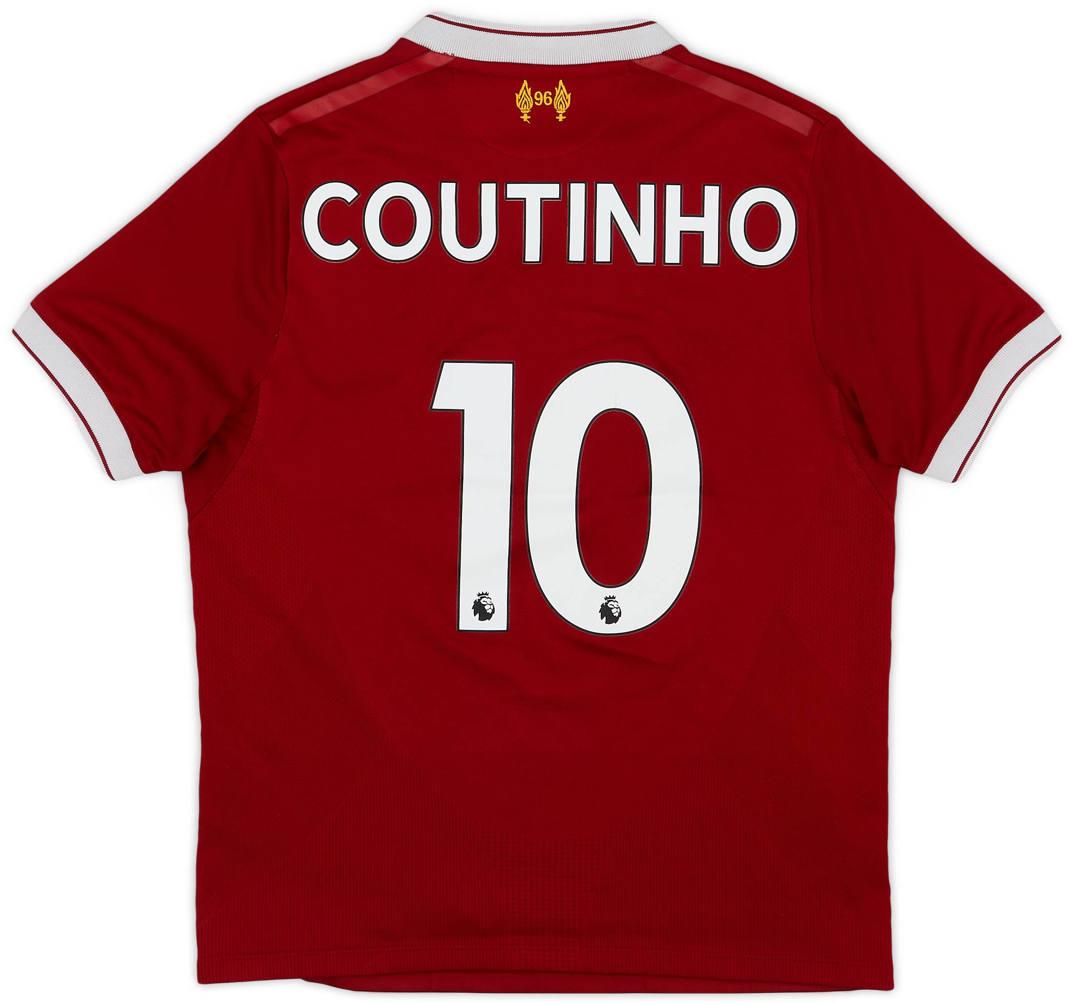 2017-18 Liverpool 125 Years Home Shirt Coutinho #10 - 7/10 - (M.Boys)