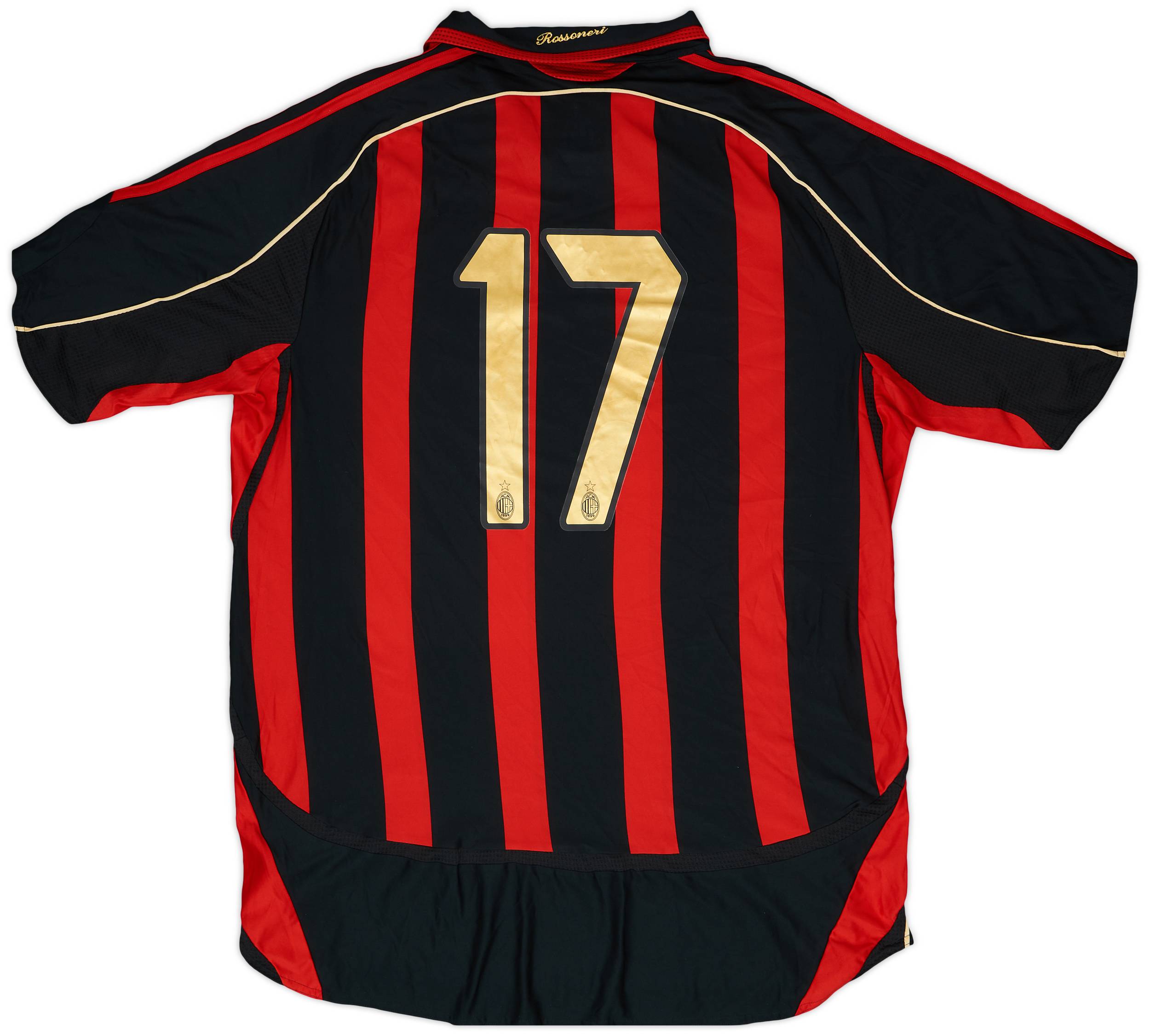 ウェア 06-07 AC Milan Game Shirt Jersey 2006-07 AC Milan Match Issue Home Shirt #17