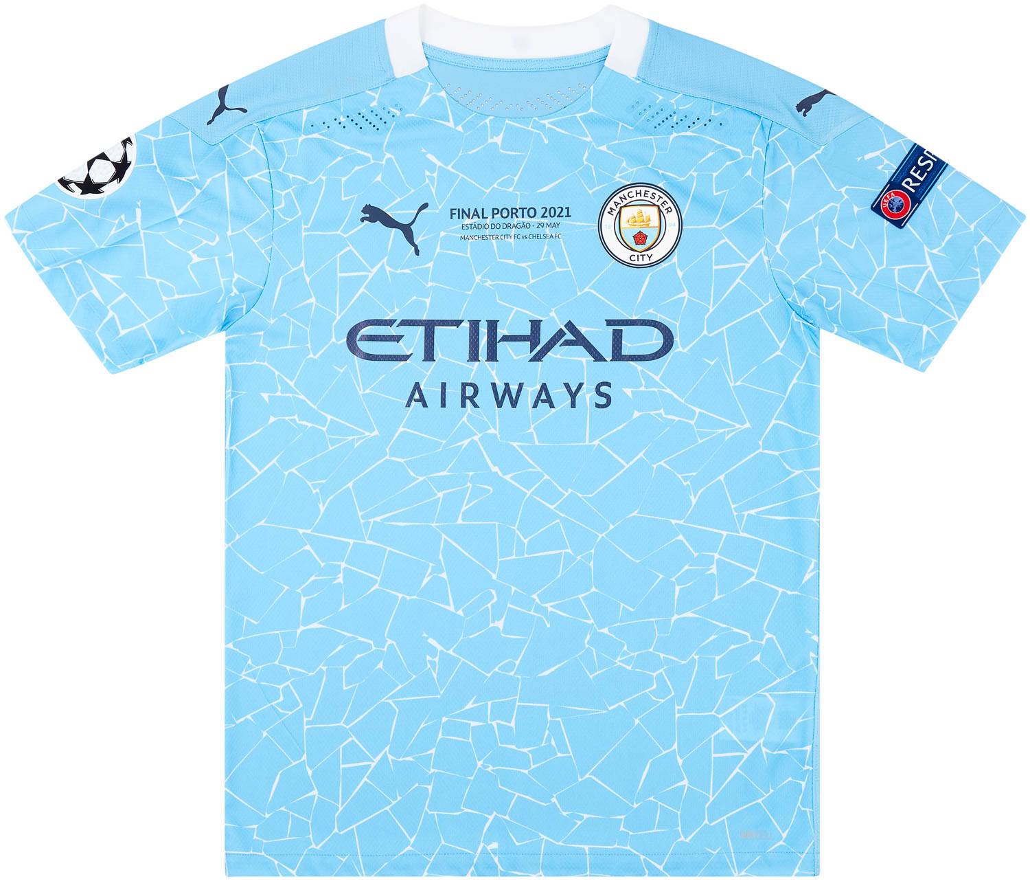 2020-21 Manchester City Champions League Home Shirt Palmer #80 (v Chelsea)