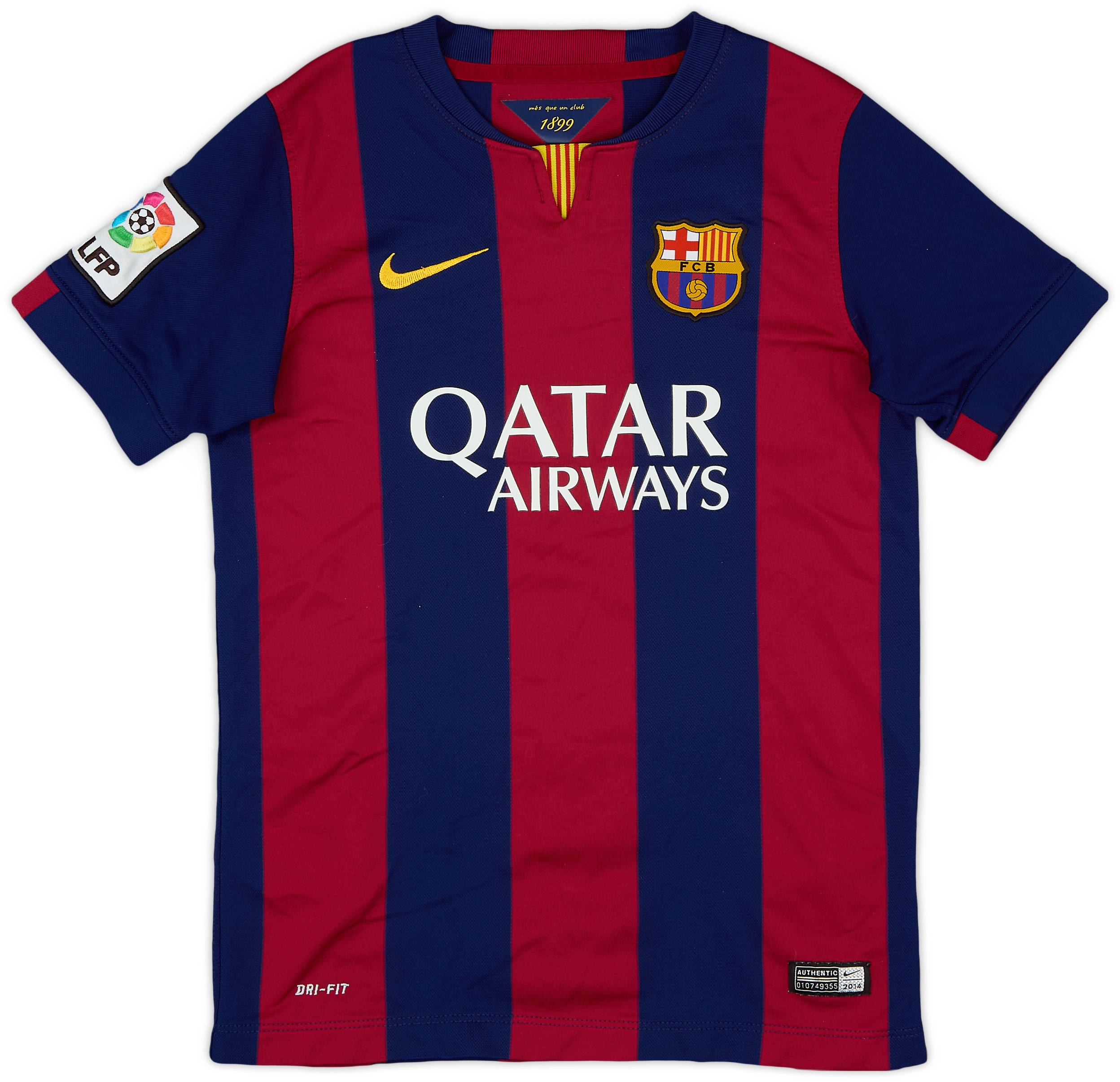 2014-15 Barcelona Home Shirt - 9/10 - (M.Boys)