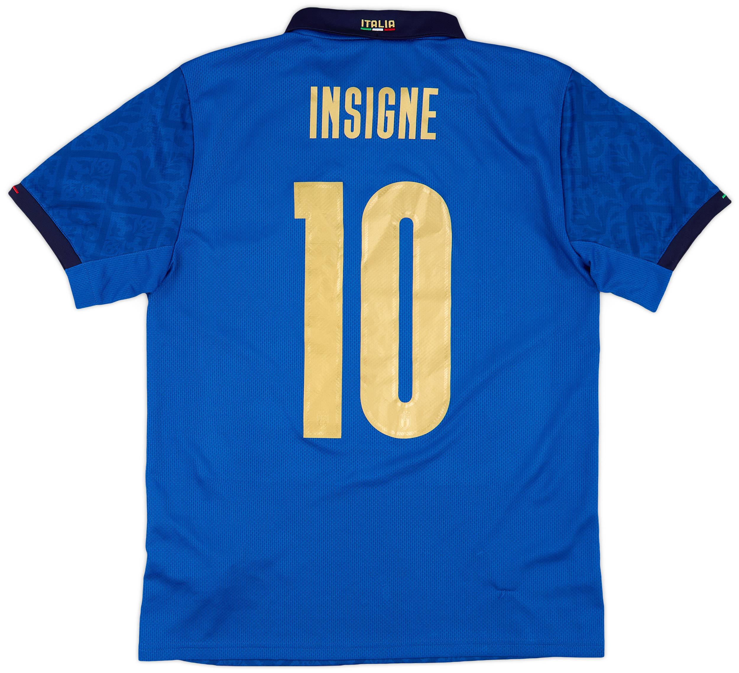 2020-21 Italy Home Shirt Insigne #10 - 8/10 - (M)