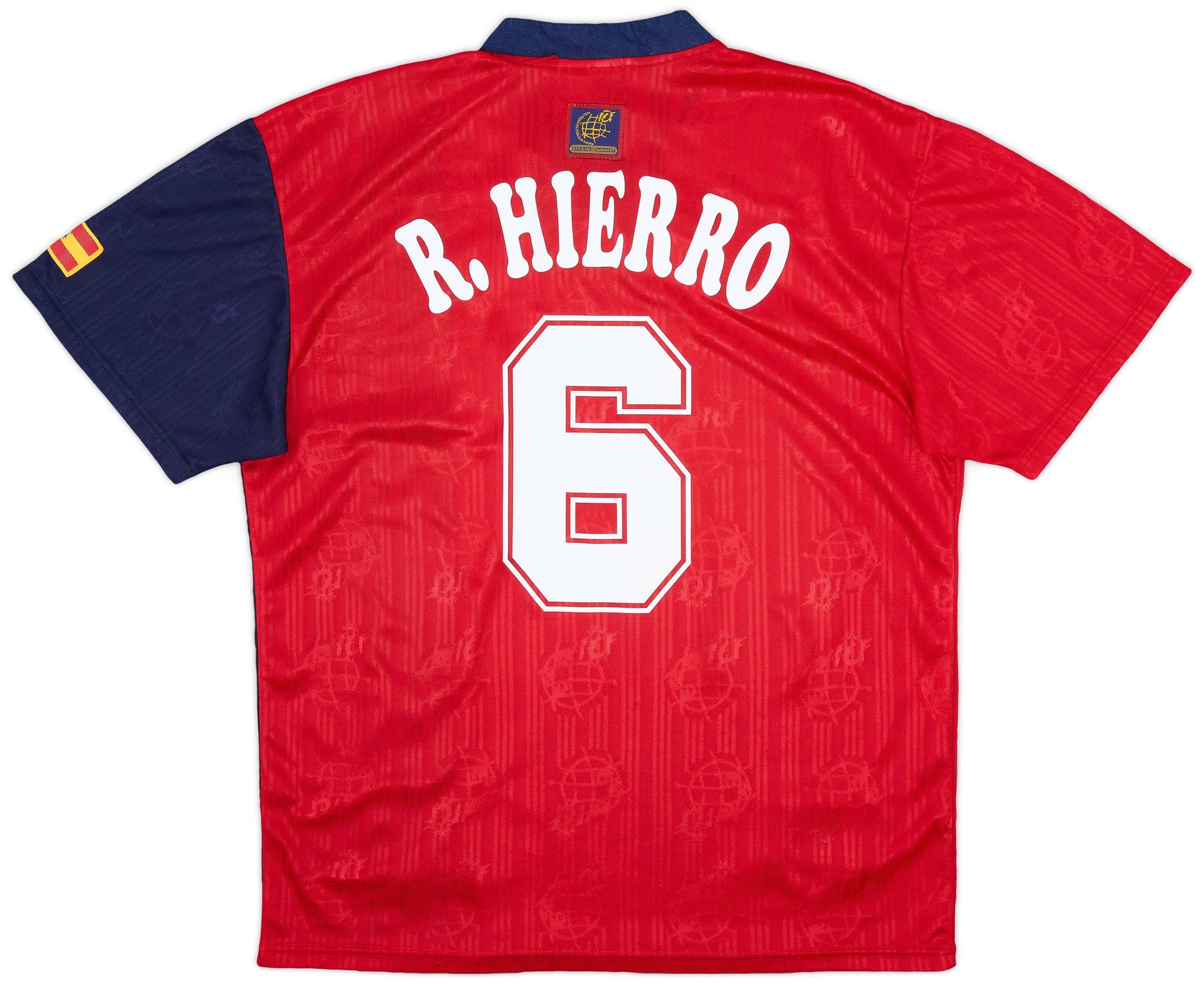 1996-98 Spain Home Shirt R.Hierro #6 - 9/10 - (L)